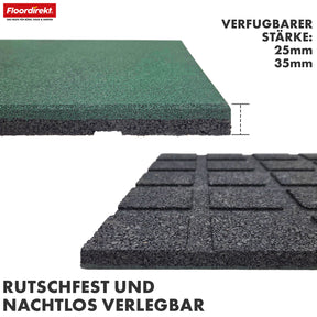 Valmat | Play Protect | Antislip, robuuste rubberen vloerbescherming | Verschillende diktes en kleuren | 50 x 50 cm