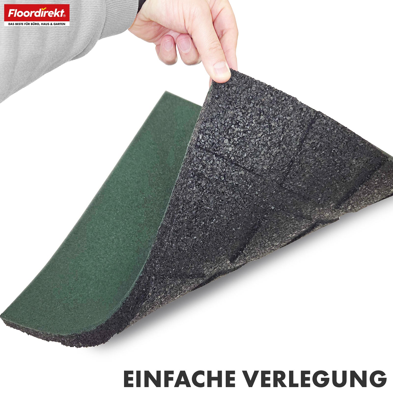 Valmat | Play Protect | Antislip, robuuste rubberen vloerbescherming | Verschillende diktes en kleuren | 50 x 50 cm