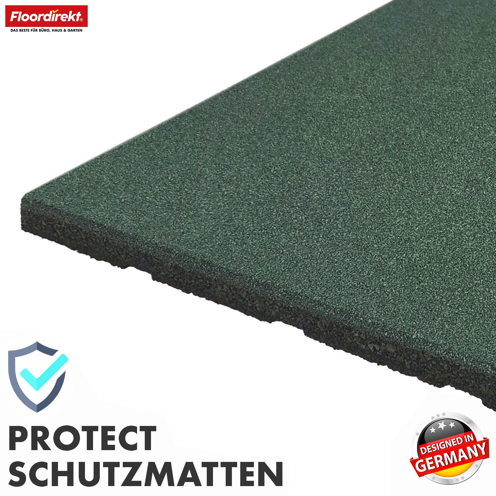Valmat | Play Protect | Antislip, robuuste rubberen vloerbescherming | Verschillende diktes en kleuren | 50 x 50 cm