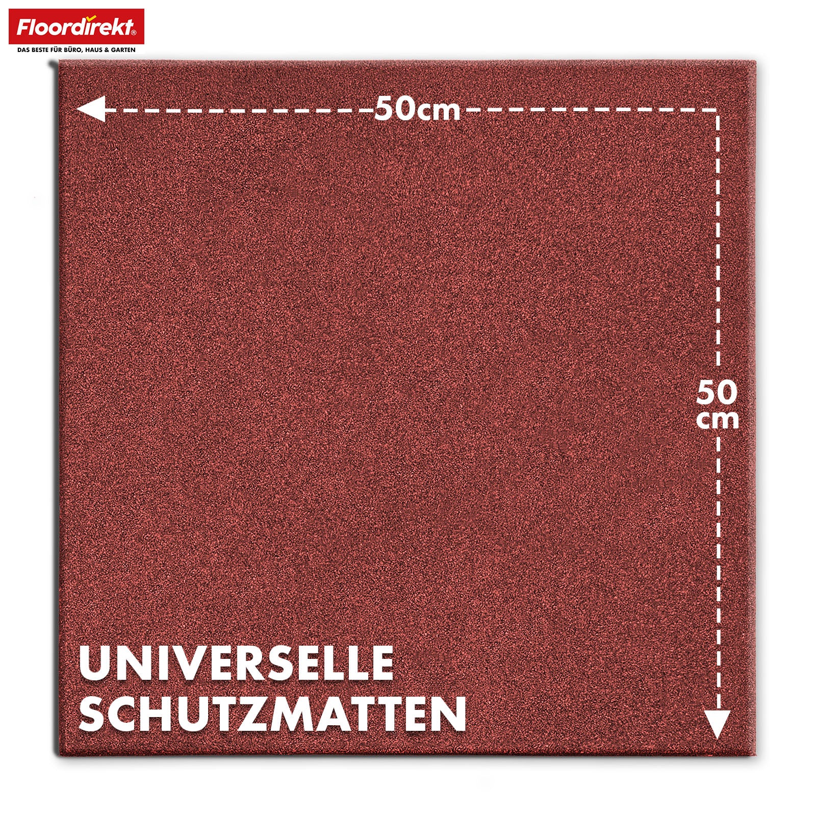 Valmat | Play Protect | Antislip, robuuste rubberen vloerbescherming | Verschillende diktes en kleuren | 50 x 50 cm