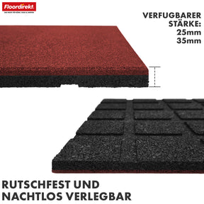 Valmat | Play Protect | Antislip, robuuste rubberen vloerbescherming | Verschillende diktes en kleuren | 50 x 50 cm