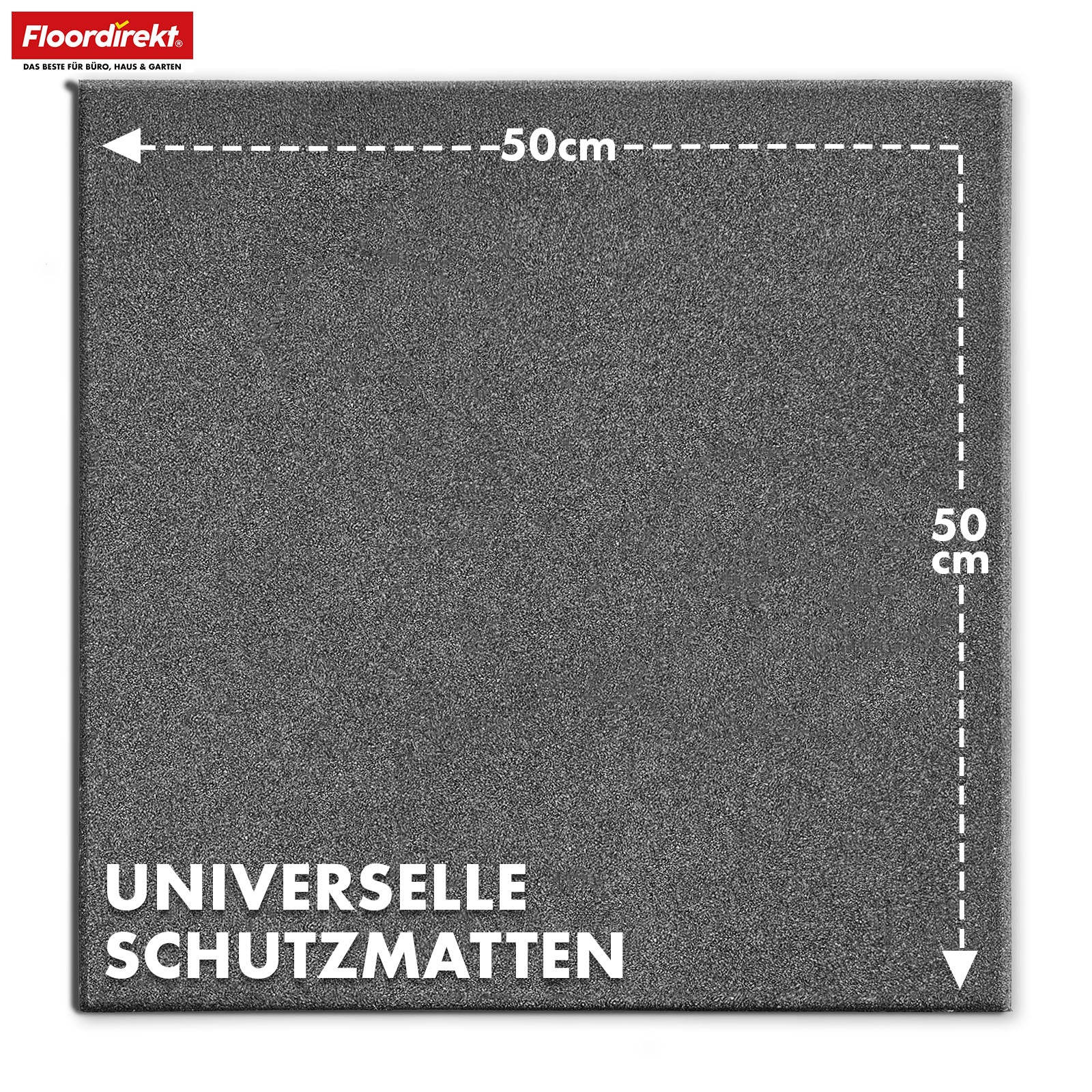 Valmat | Play Protect | Antislip, robuuste rubberen vloerbescherming | Verschillende diktes en kleuren | 50 x 50 cm