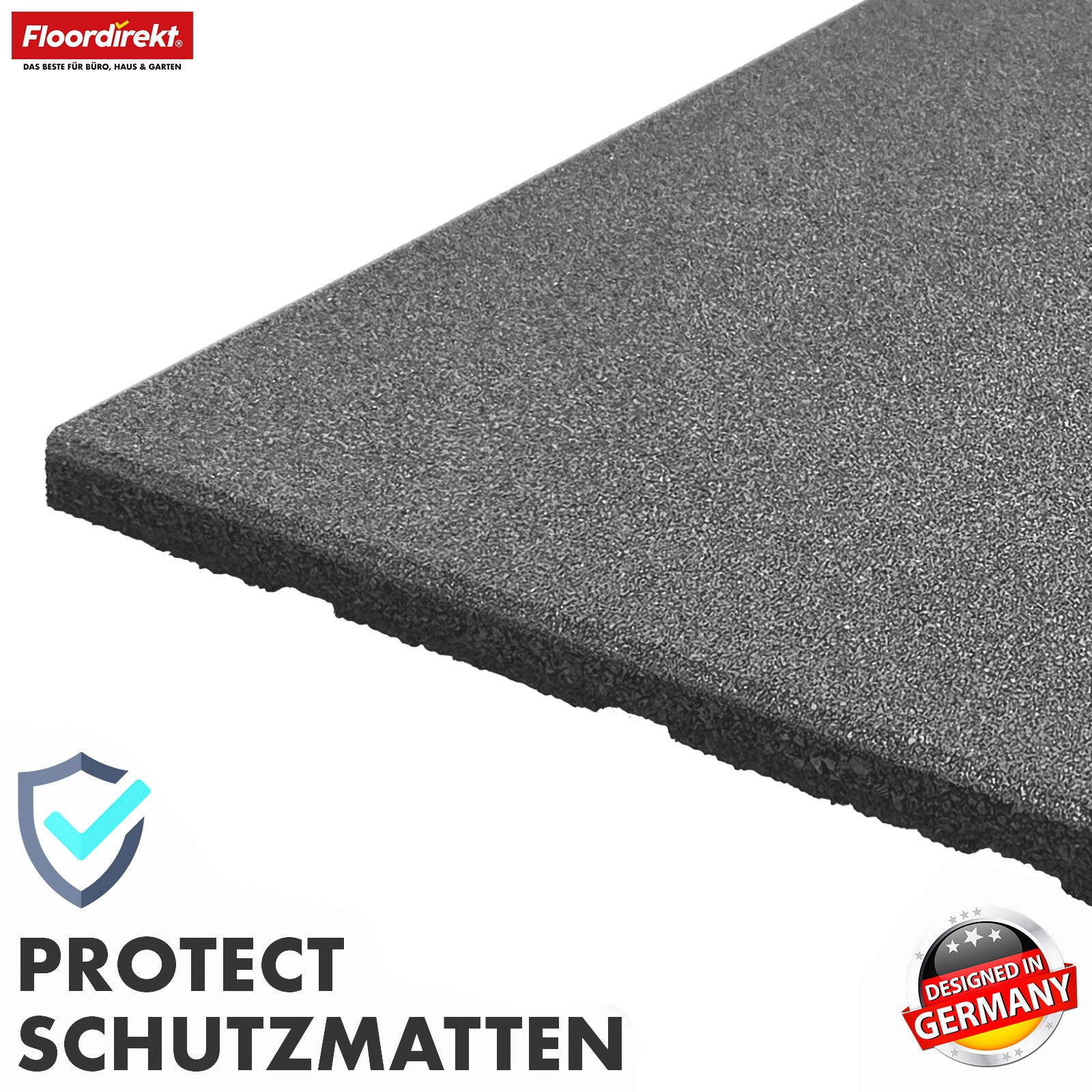 Valmat | Play Protect | Antislip, robuuste rubberen vloerbescherming | Verschillende diktes en kleuren | 50 x 50 cm
