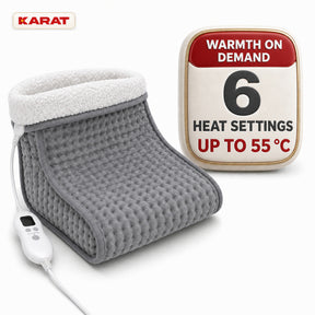 Elektrische Voetenwarmer | Fjord | 6 Warmtestanden tot 55 °C, Timer & Sherpa-Voering | 4 Kleuren
