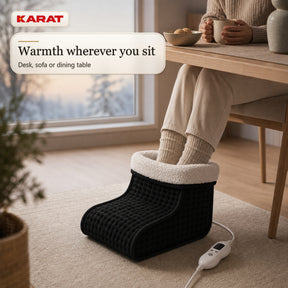 Elektrische Voetenwarmer | Fjord | 6 Warmtestanden tot 55 °C, Timer & Sherpa-Voering | 4 Kleuren