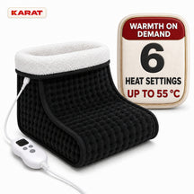 Elektrische Voetenwarmer | Fjord | 6 Warmtestanden tot 55 °C, Timer & Sherpa-Voering | 4 Kleuren