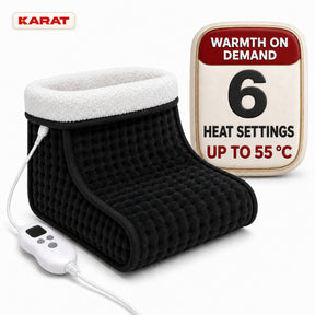 Elektrische Voetenwarmer | Fjord | 6 Warmtestanden tot 55 °C, Timer & Sherpa-Voering | 4 Kleuren