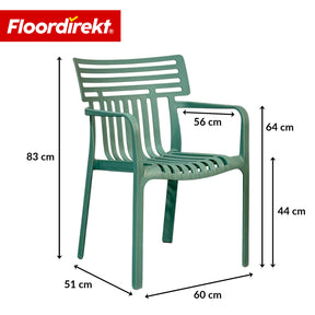 Tuinstoel | Sitwell | Stapelbare designstoel weerbestendig & UV-bestendig voor tuin, balkon & terras