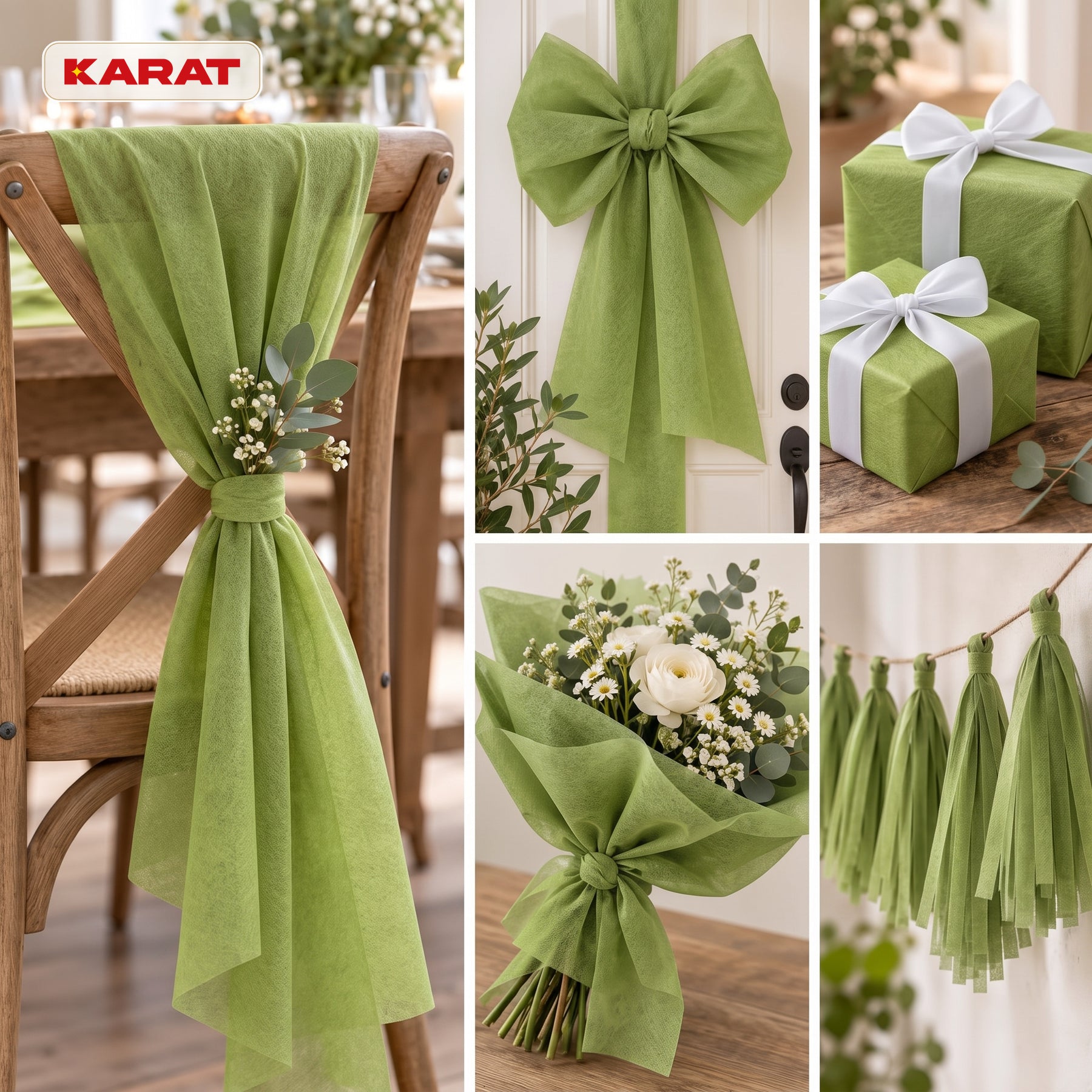 Tafelloper | Grace | Mat decoratievlies van PET-vezels | Rol van 30 cm x 25 m | 16 kleuren