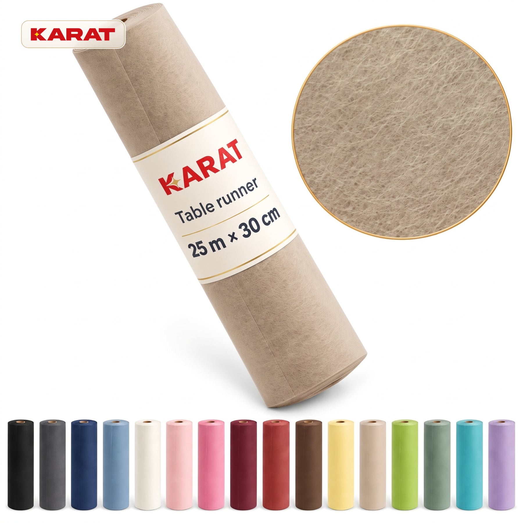 Tafelloper | Grace | Mat decoratievlies van PET-vezels | Rol van 30 cm x 25 m | 16 kleuren