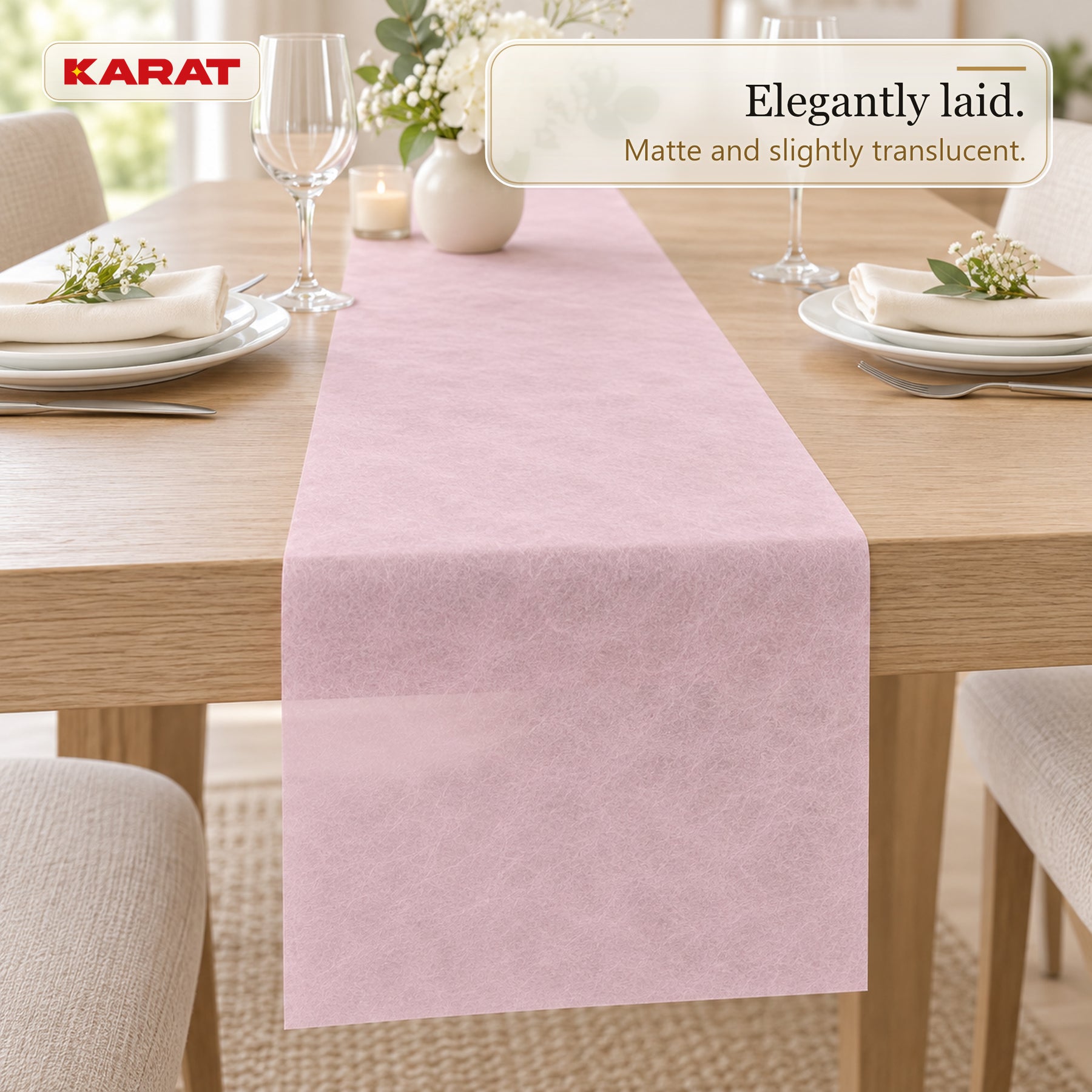 Tafelloper | Grace | Mat decoratievlies van PET-vezels | Rol van 30 cm x 25 m | 16 kleuren