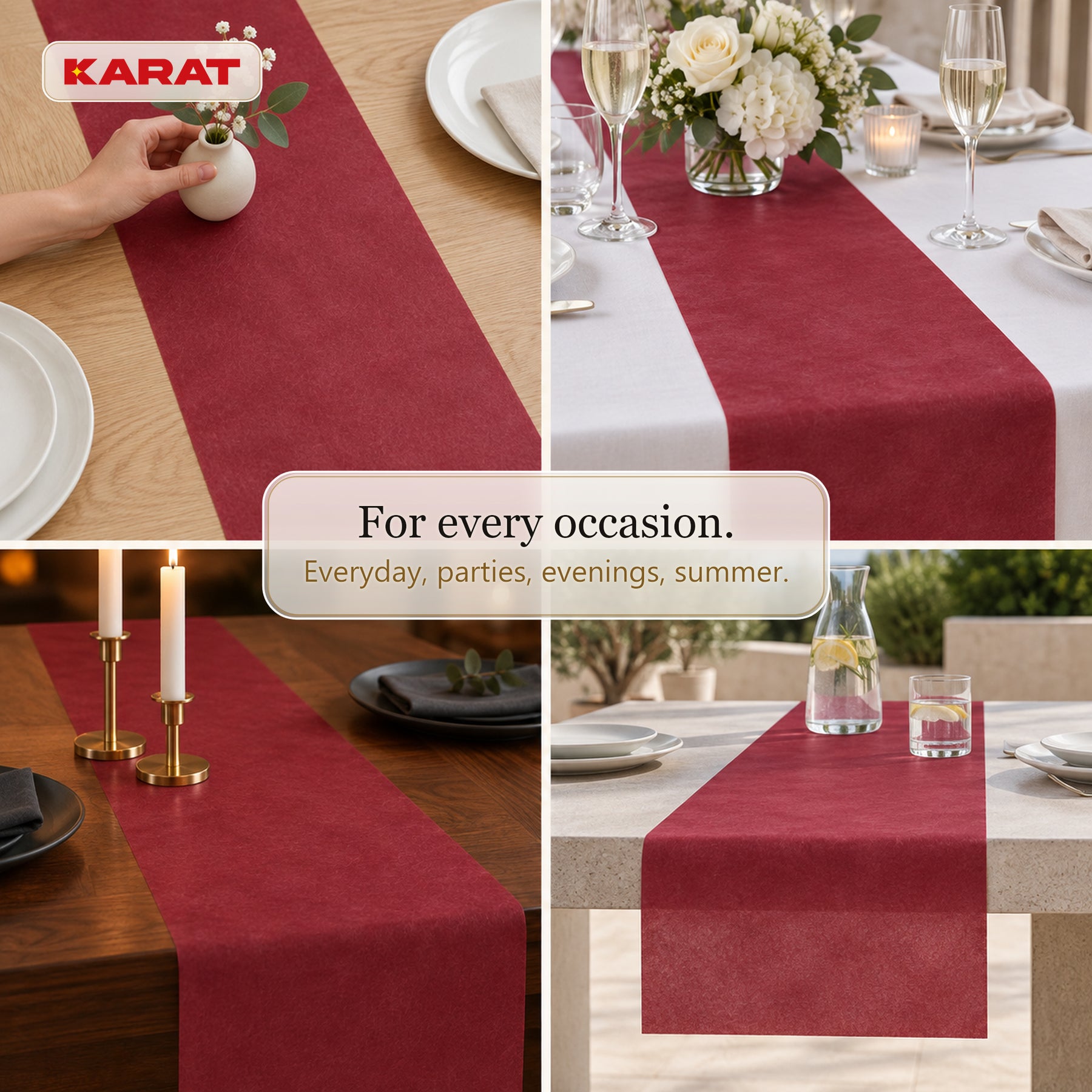 Tafelloper | Grace | Mat decoratievlies van PET-vezels | Rol van 30 cm x 25 m | 16 kleuren