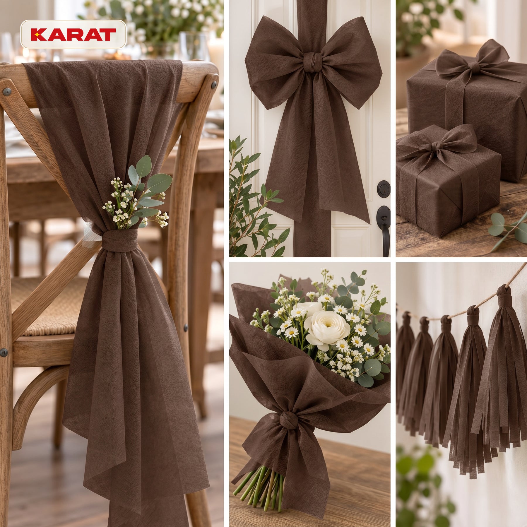 Tafelloper | Grace | Mat decoratievlies van PET-vezels | Rol van 30 cm x 25 m | 16 kleuren