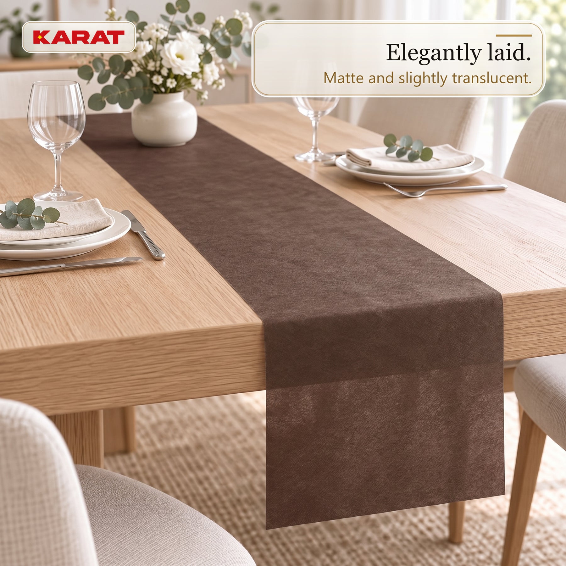 Tafelloper | Grace | Mat decoratievlies van PET-vezels | Rol van 30 cm x 25 m | 16 kleuren