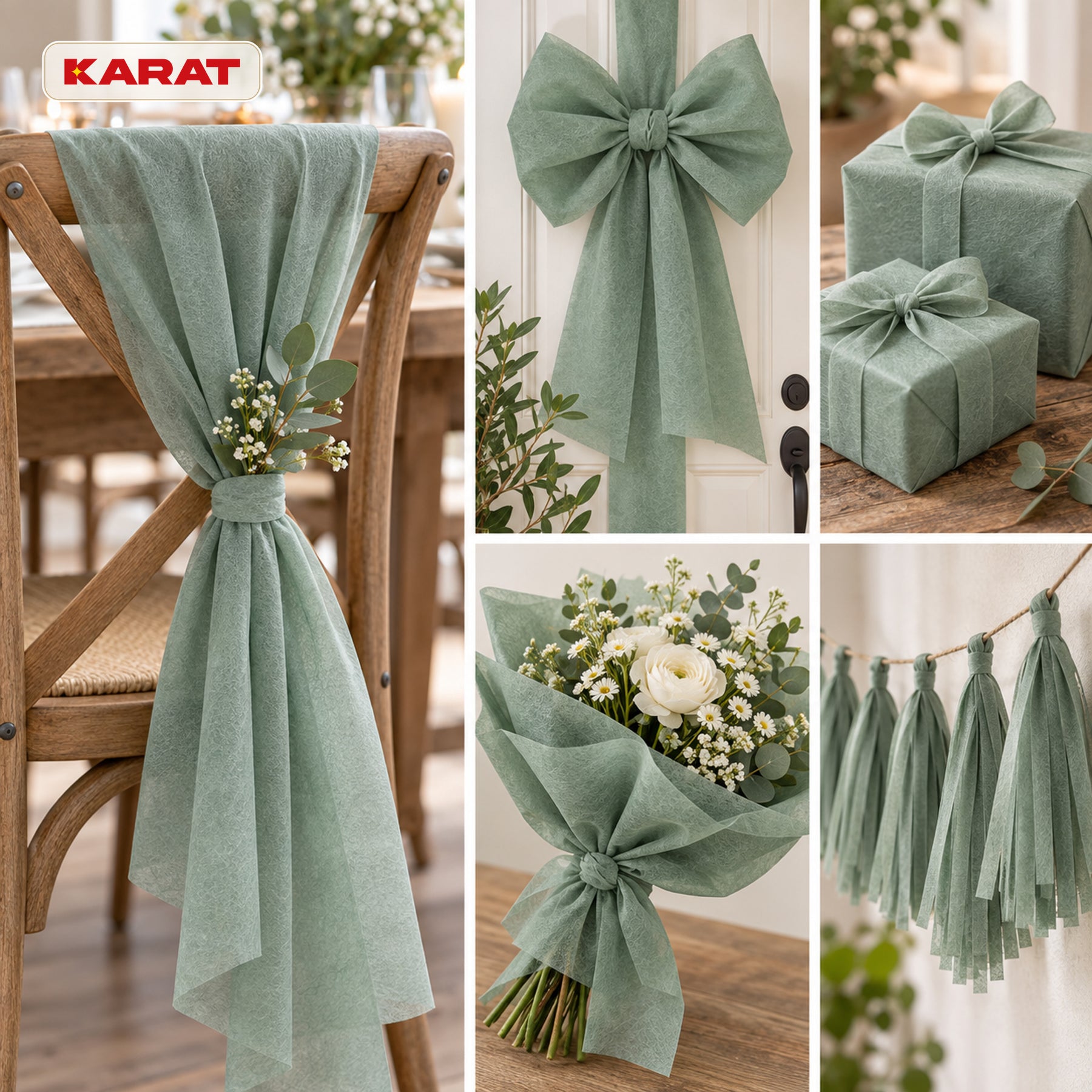 Tafelloper | Grace | Mat decoratievlies van PET-vezels | Rol van 30 cm x 25 m | 16 kleuren