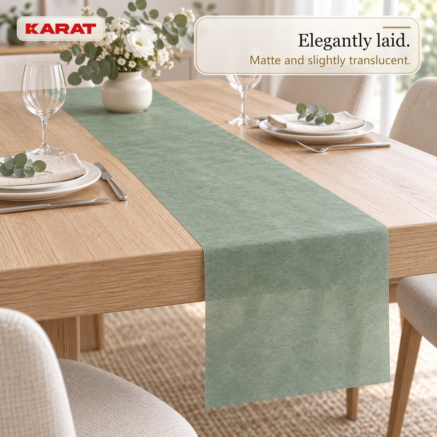 Tafelloper | Grace | Mat decoratievlies van PET-vezels | Rol van 30 cm x 25 m | 16 kleuren