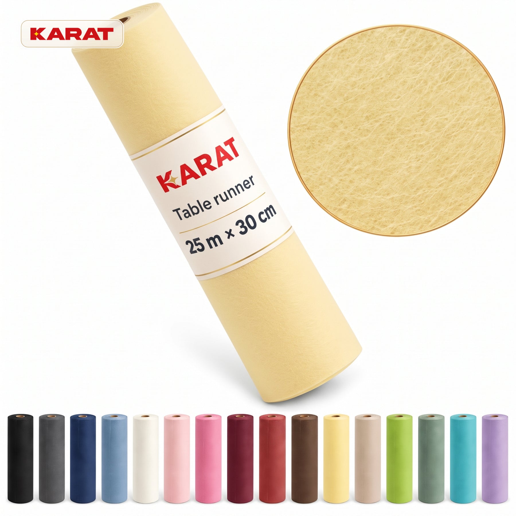 Tafelloper | Grace | Mat decoratievlies van PET-vezels | Rol van 30 cm x 25 m | 16 kleuren