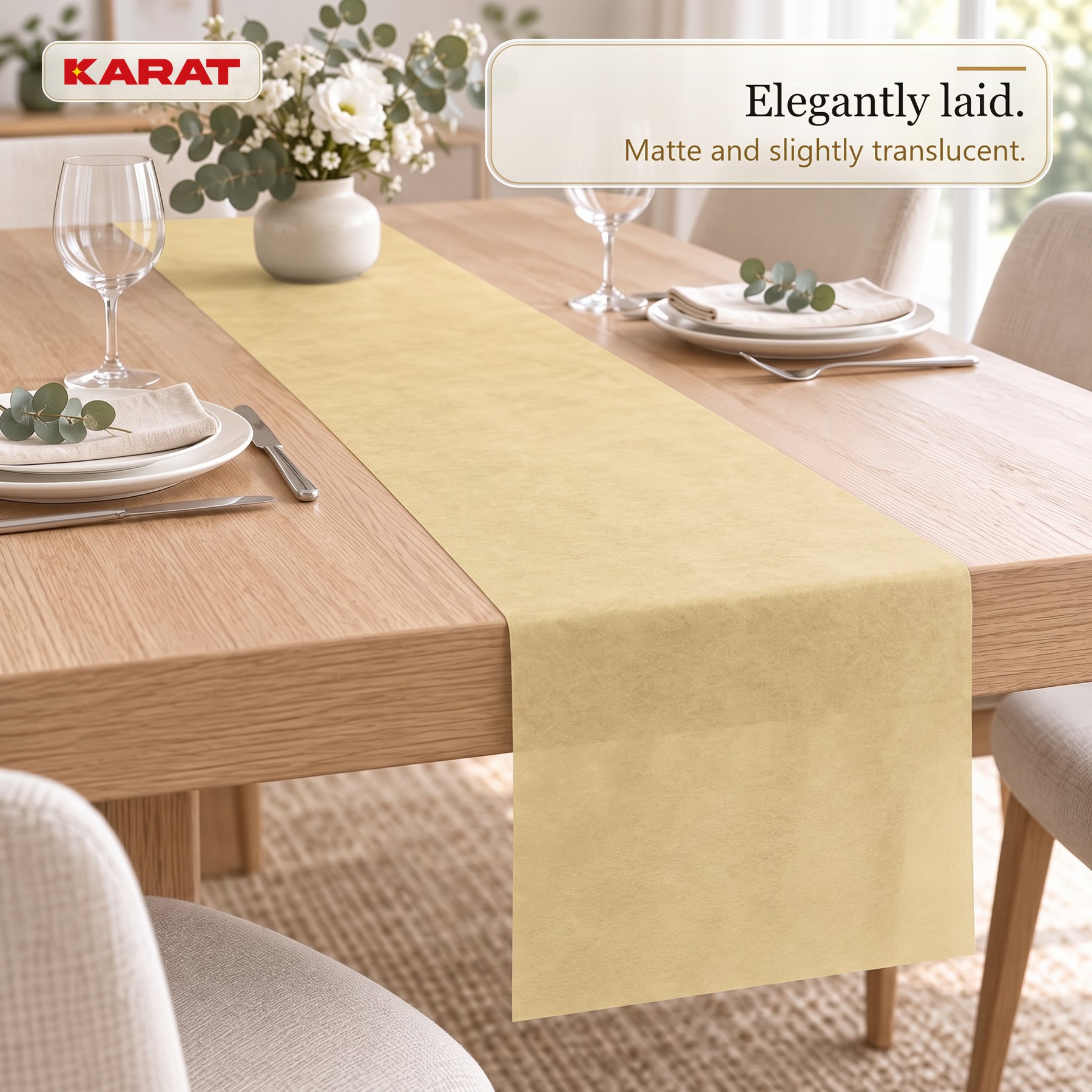 Tafelloper | Grace | Mat decoratievlies van PET-vezels | Rol van 30 cm x 25 m | 16 kleuren