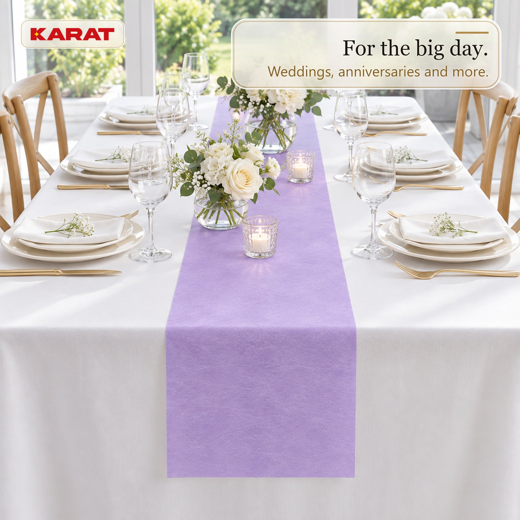 Tafelloper | Grace | Mat decoratievlies van PET-vezels | Rol van 30 cm x 25 m | 16 kleuren