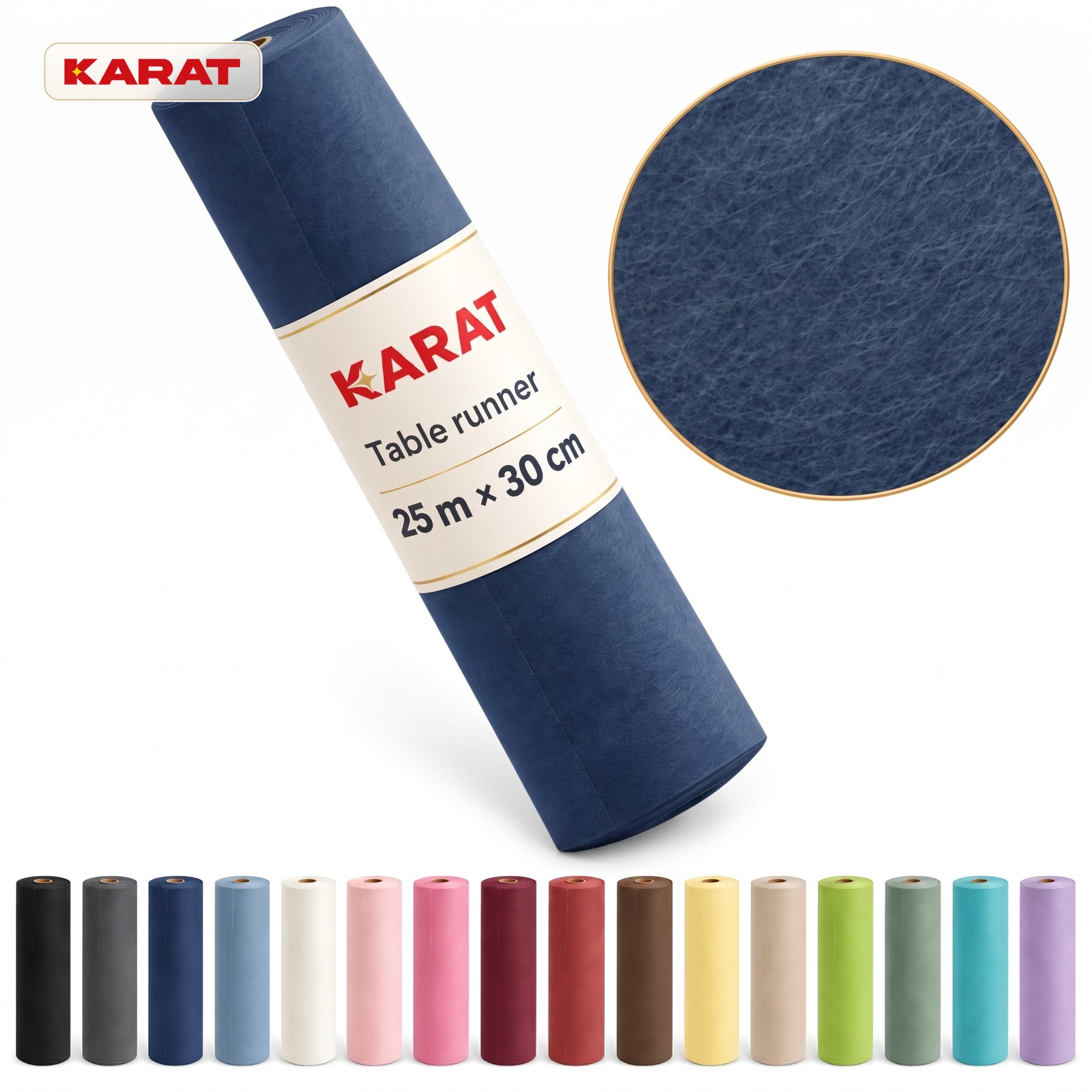 Tafelloper | Grace | Mat decoratievlies van PET-vezels | Rol van 30 cm x 25 m | 16 kleuren