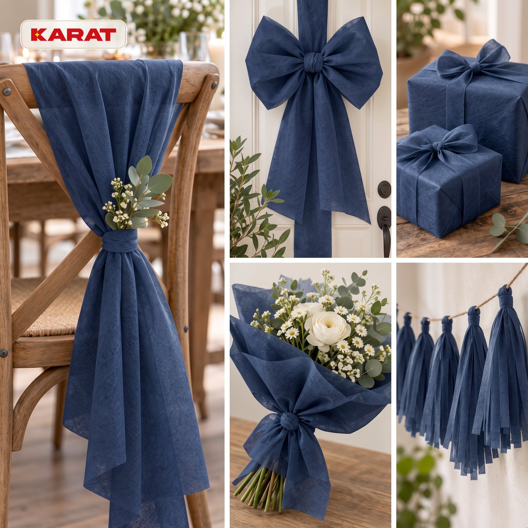 Tafelloper | Grace | Mat decoratievlies van PET-vezels | Rol van 30 cm x 25 m | 16 kleuren
