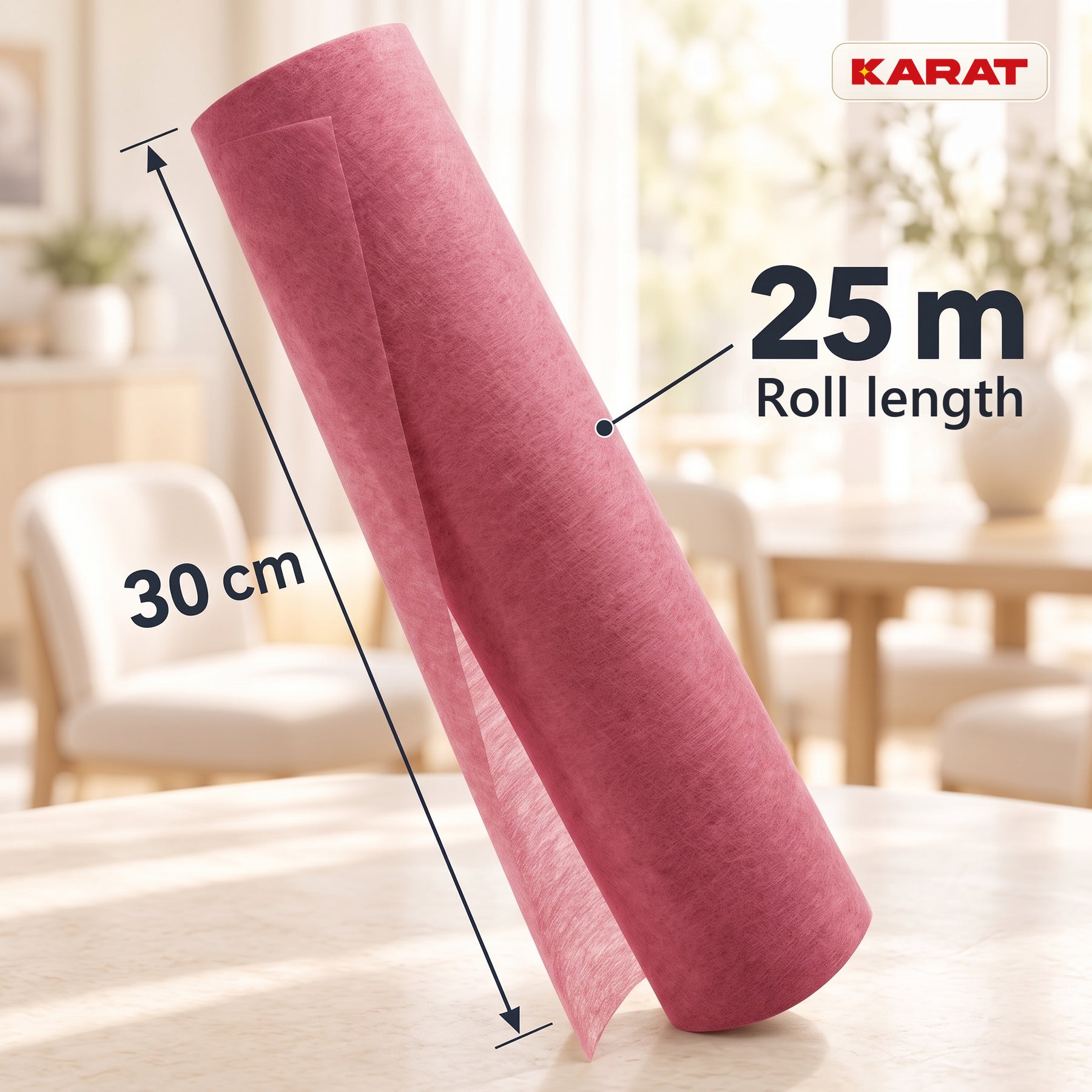 Tafelloper | Grace | Mat decoratievlies van PET-vezels | Rol van 30 cm x 25 m | 16 kleuren