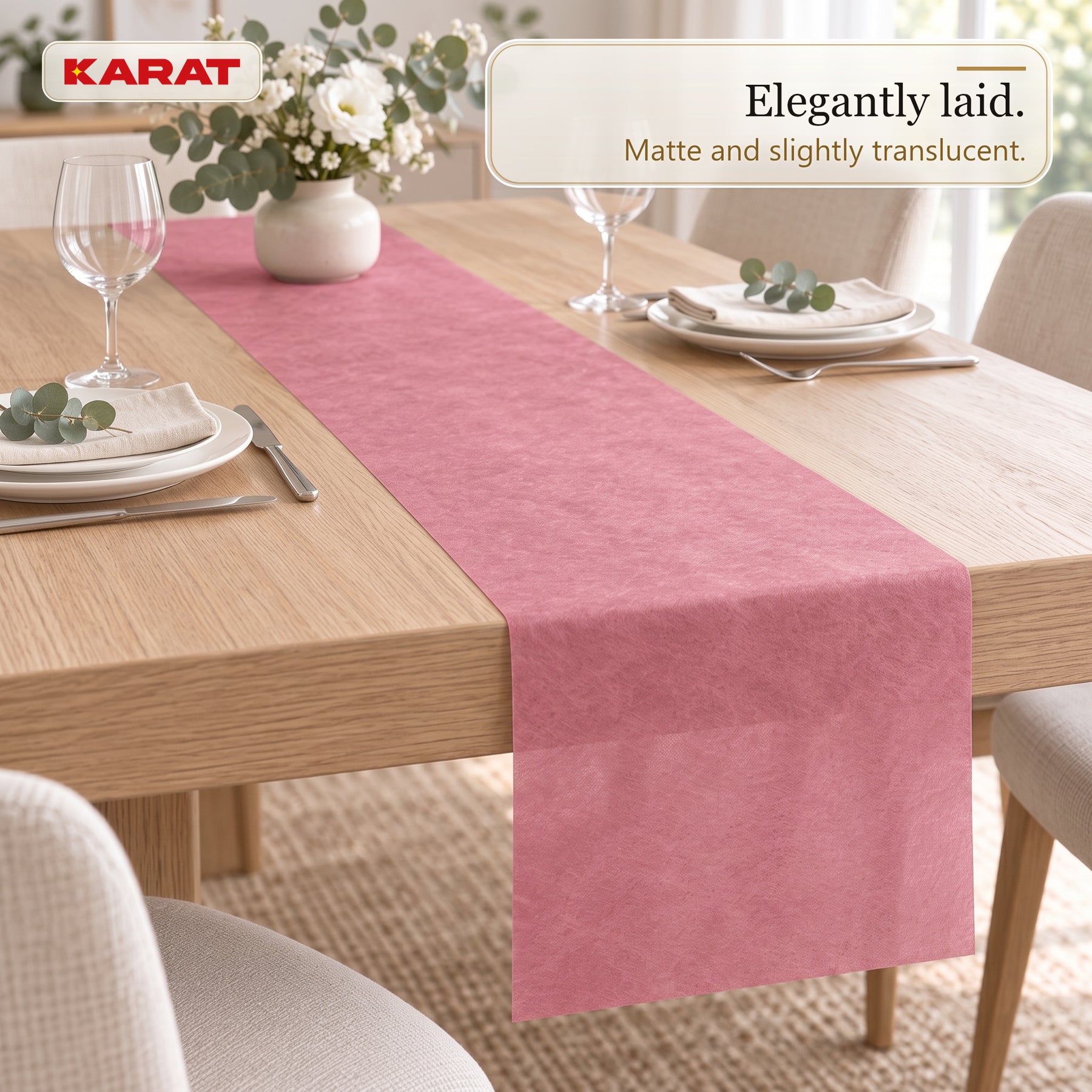 Tafelloper | Grace | Mat decoratievlies van PET-vezels | Rol van 30 cm x 25 m | 16 kleuren