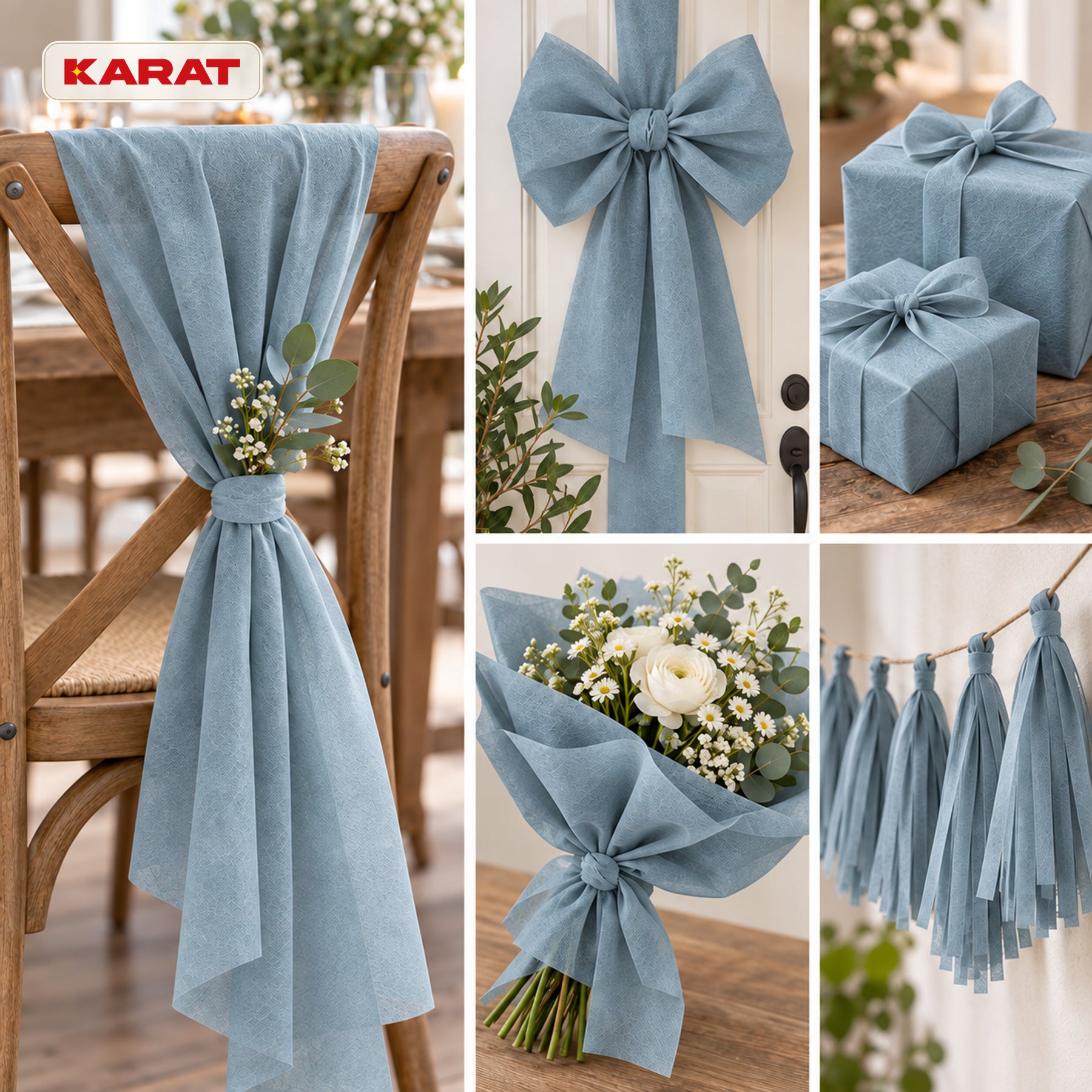 Tafelloper | Grace | Mat decoratievlies van PET-vezels | Rol van 30 cm x 25 m | 16 kleuren
