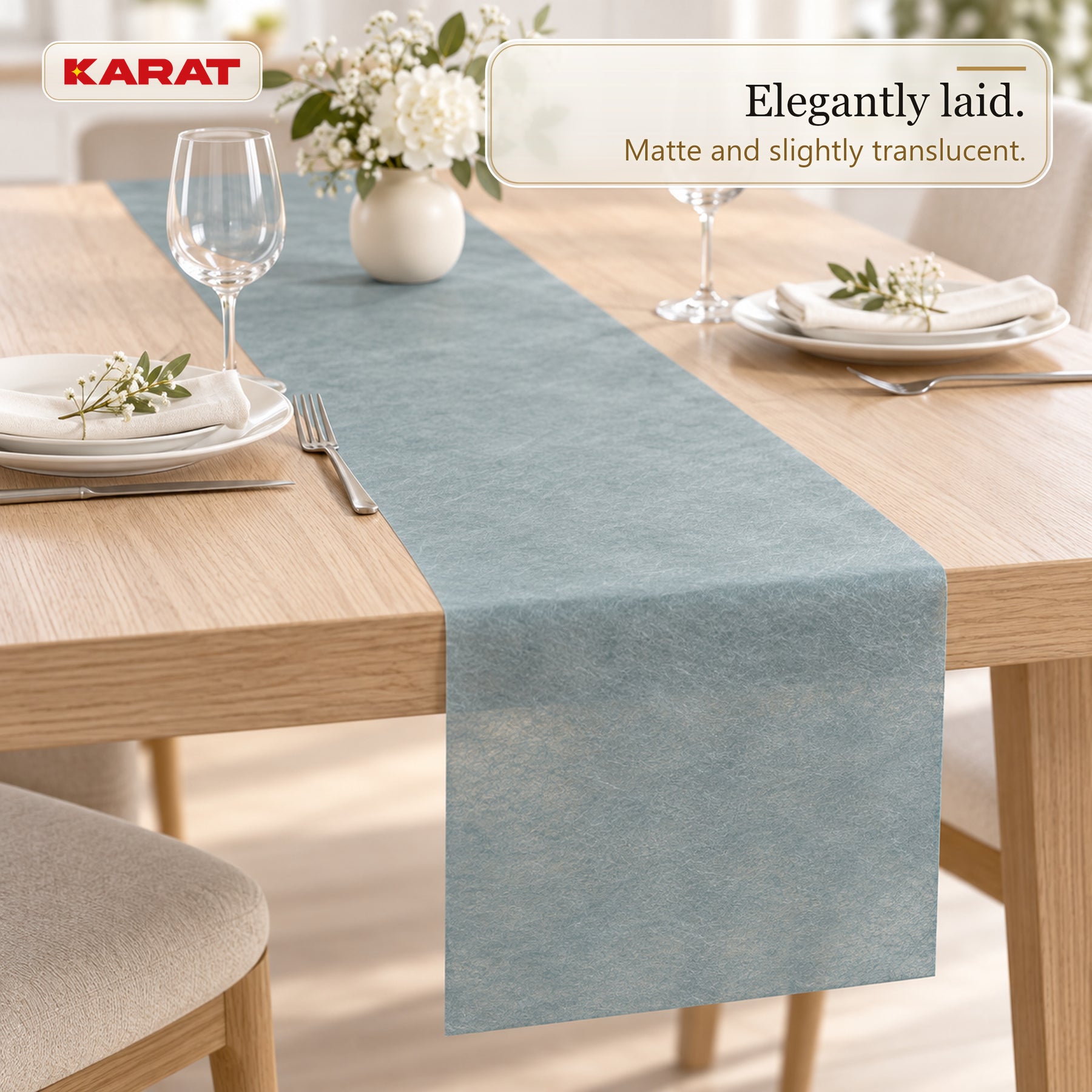 Tafelloper | Grace | Mat decoratievlies van PET-vezels | Rol van 30 cm x 25 m | 16 kleuren