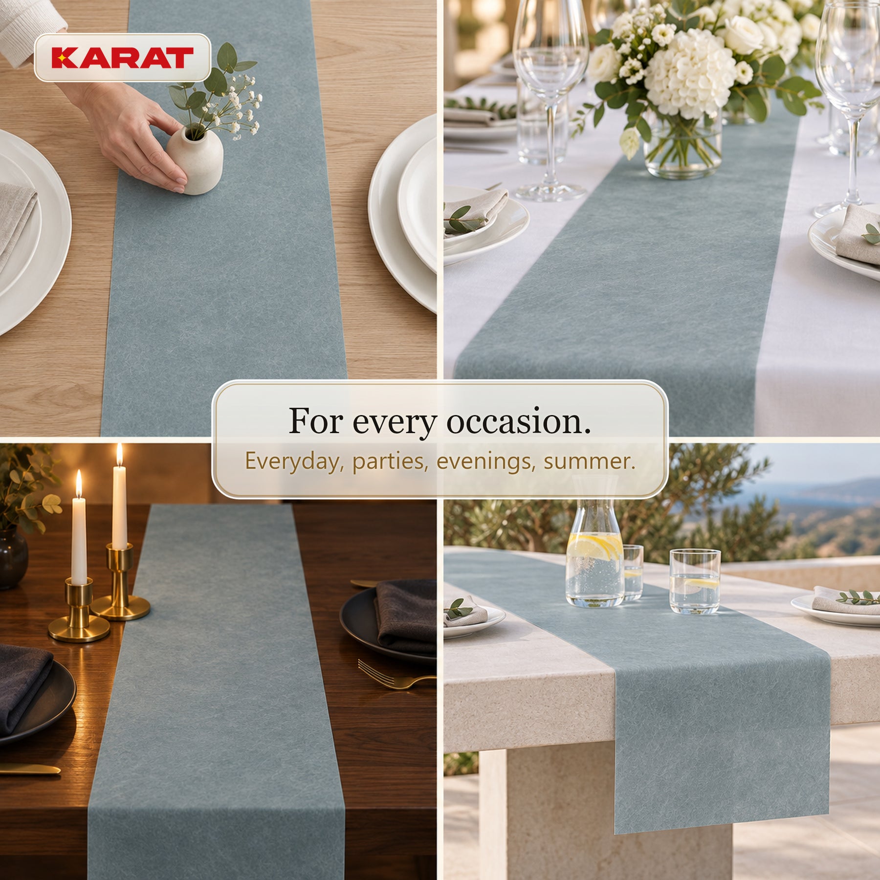 Tafelloper | Grace | Mat decoratievlies van PET-vezels | Rol van 30 cm x 25 m | 16 kleuren