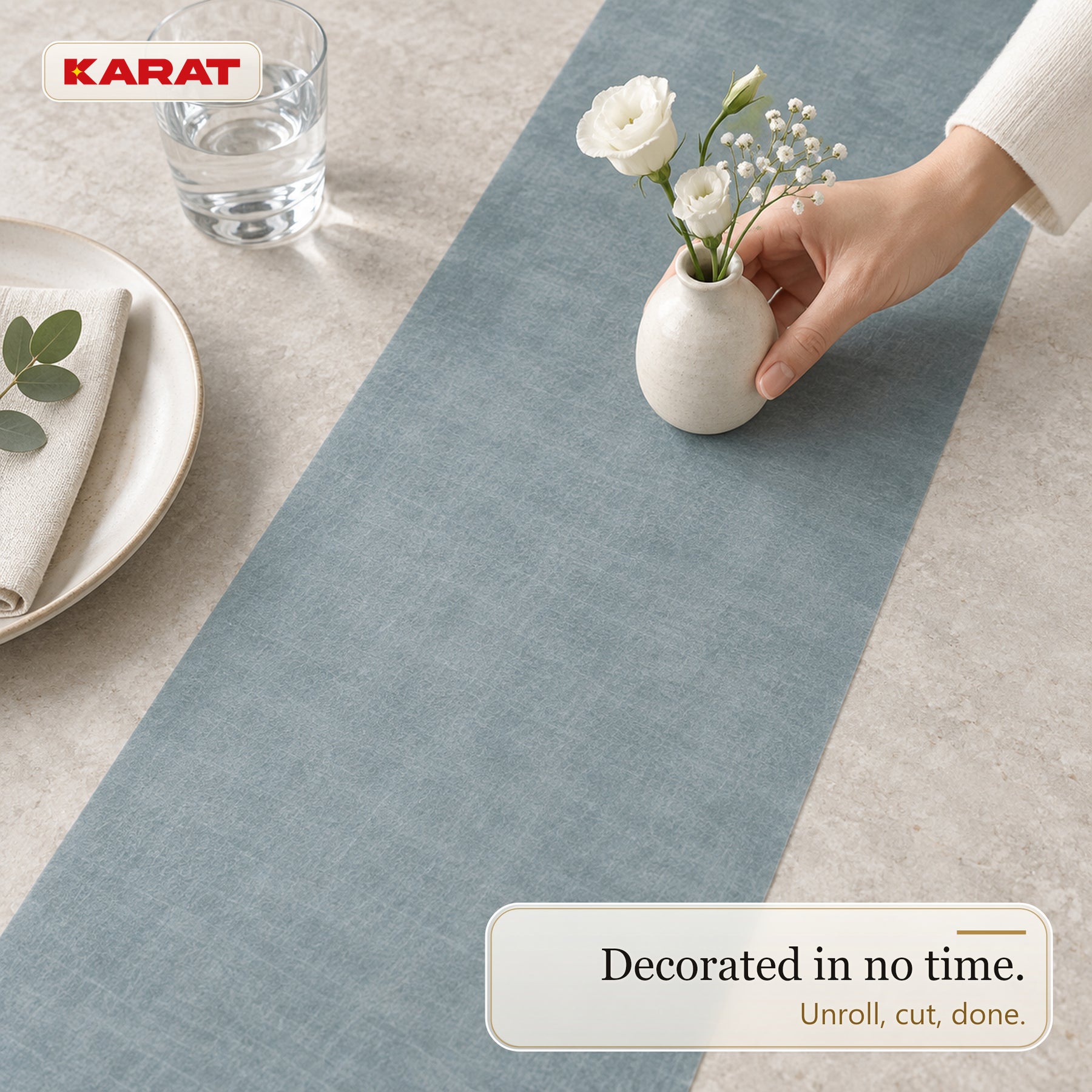 Tafelloper | Grace | Mat decoratievlies van PET-vezels | Rol van 30 cm x 25 m | 16 kleuren