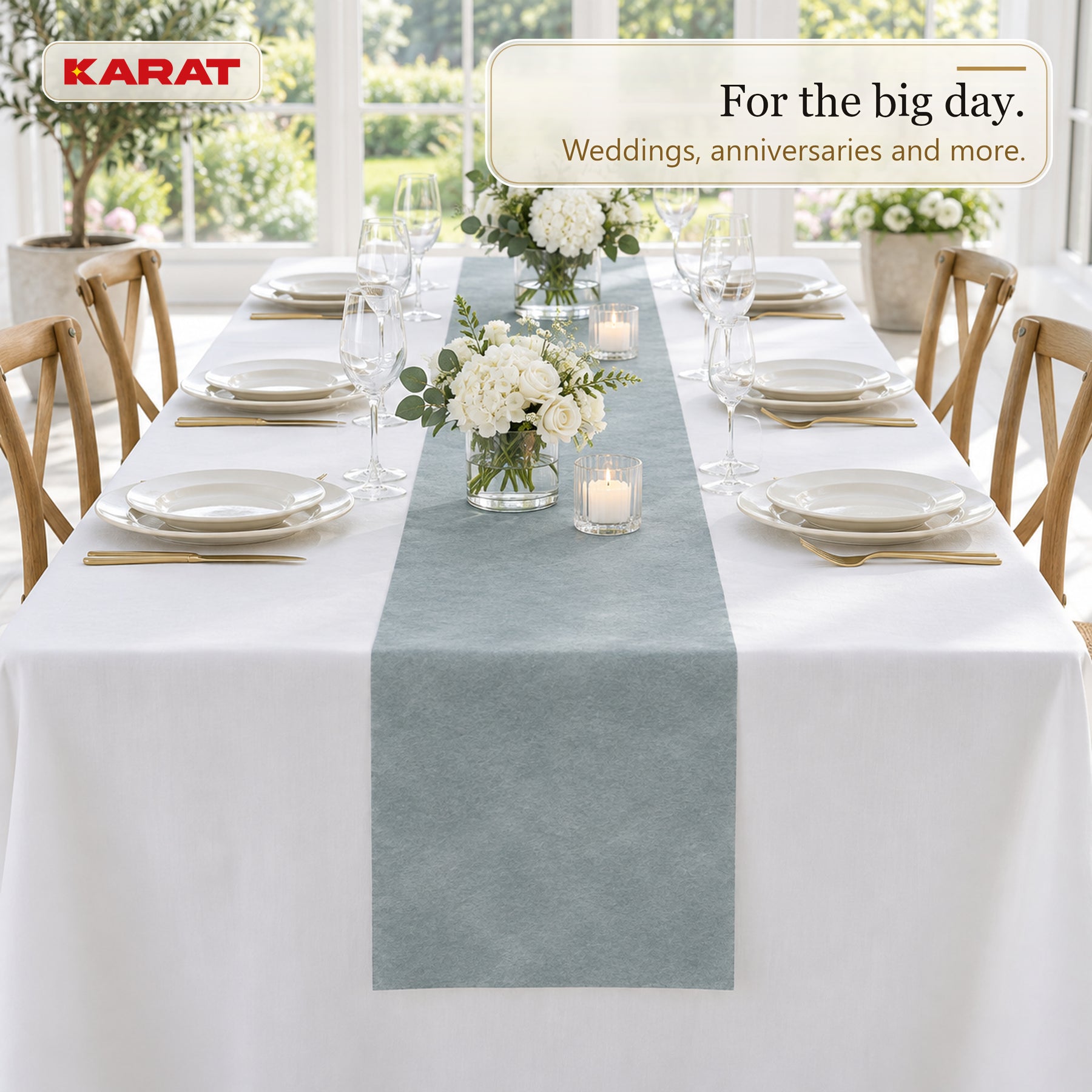 Tafelloper | Grace | Mat decoratievlies van PET-vezels | Rol van 30 cm x 25 m | 16 kleuren