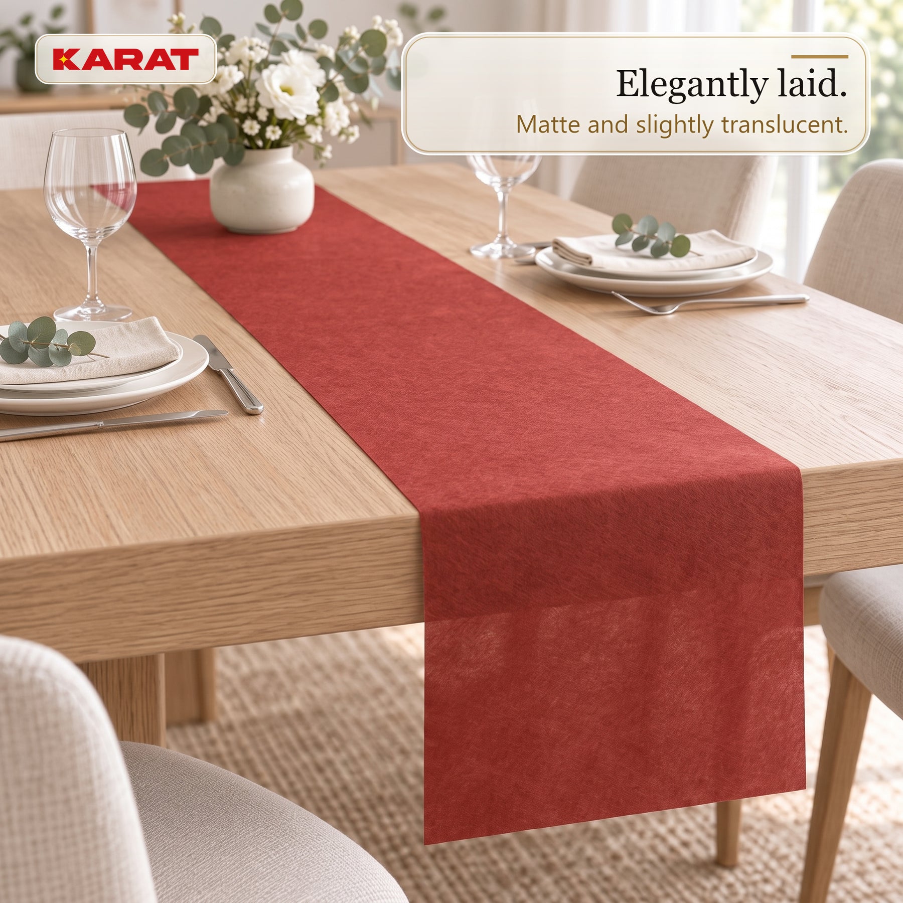 Tafelloper | Grace | Mat decoratievlies van PET-vezels | Rol van 30 cm x 25 m | 16 kleuren
