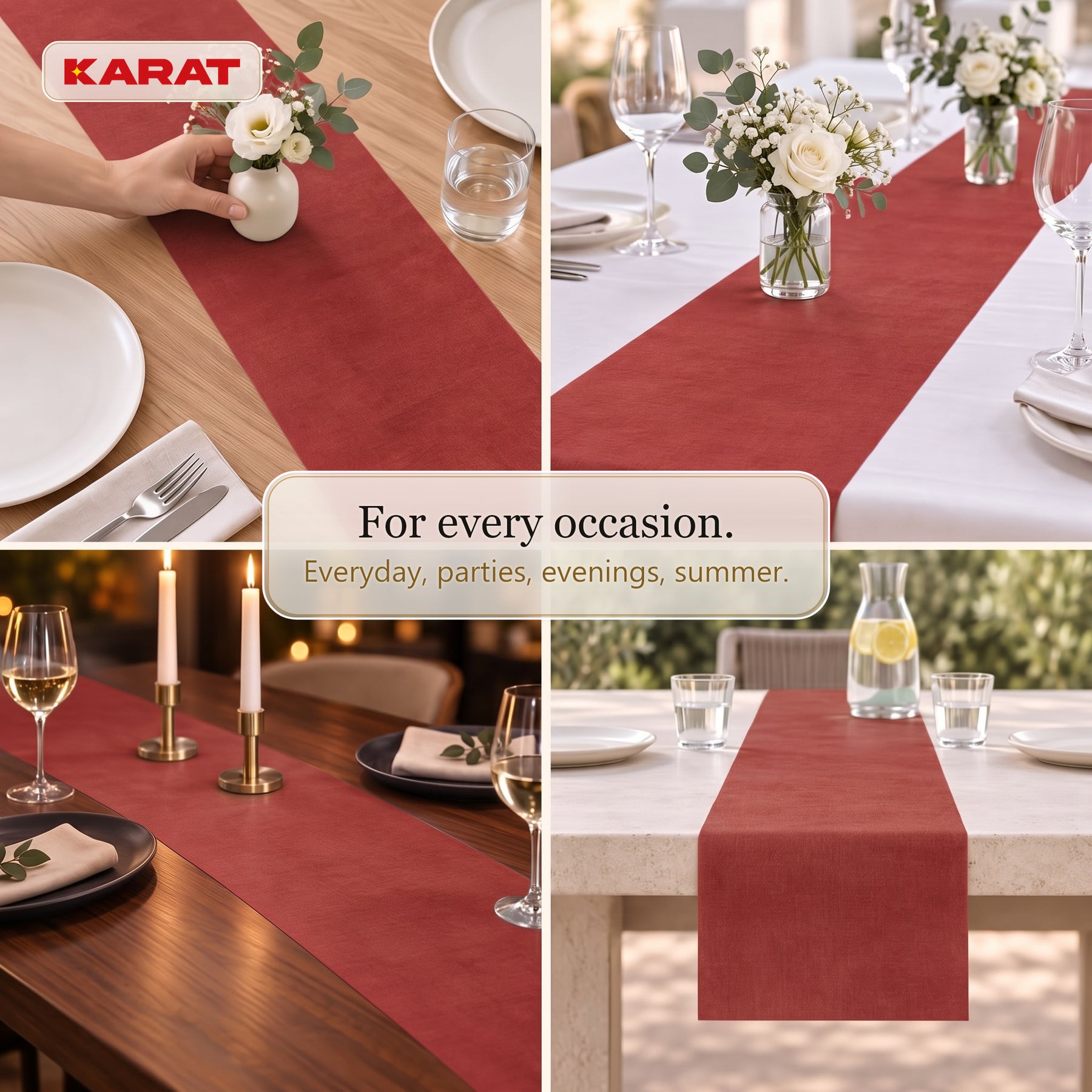 Tafelloper | Grace | Mat decoratievlies van PET-vezels | Rol van 30 cm x 25 m | 16 kleuren