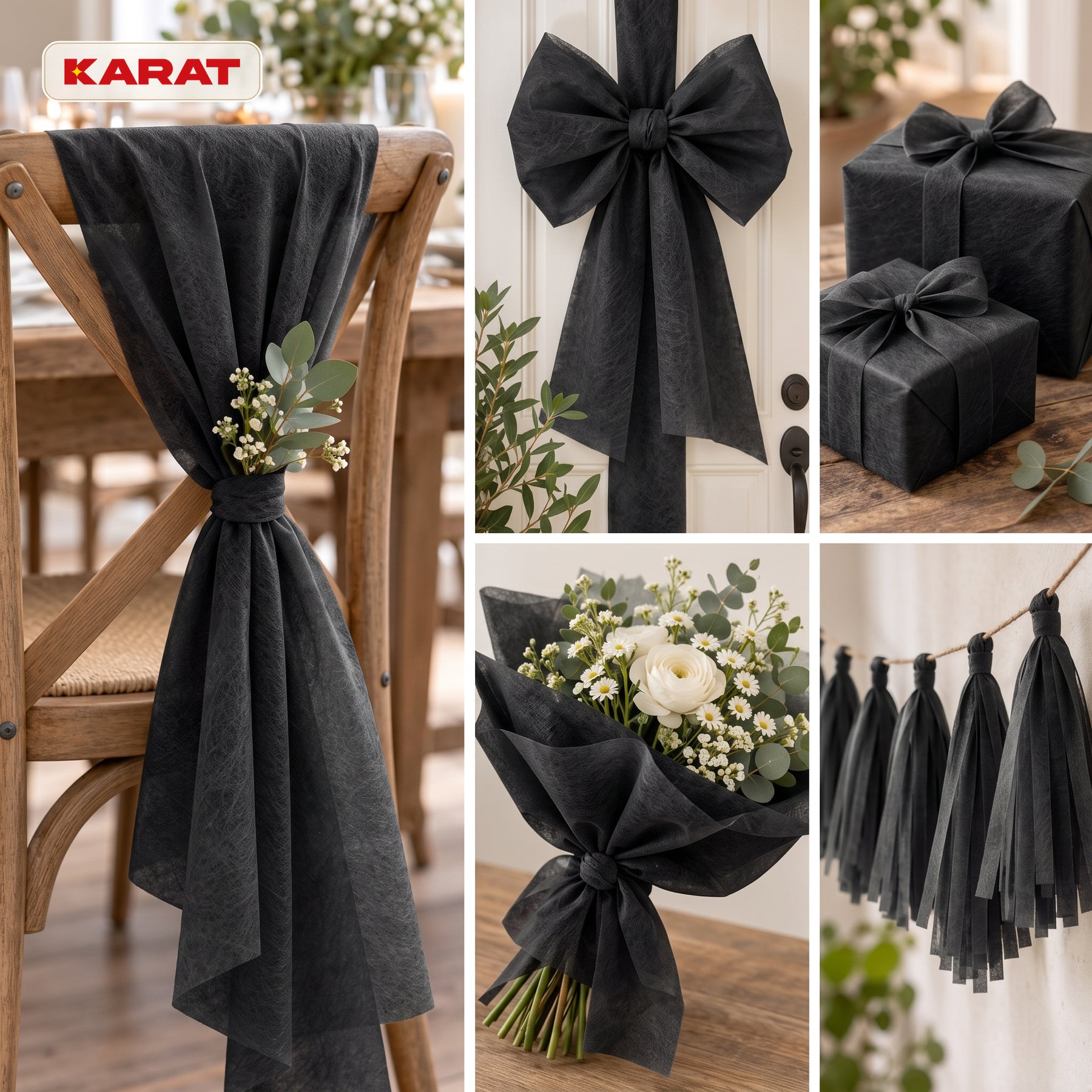 Tafelloper | Grace | Mat decoratievlies van PET-vezels | Rol van 30 cm x 25 m | 16 kleuren