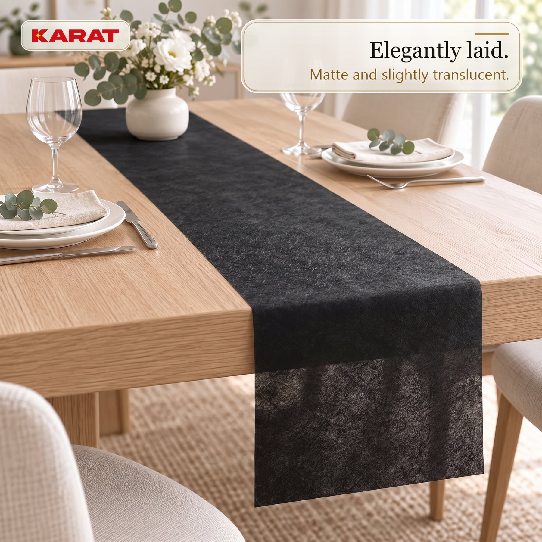 Tafelloper | Grace | Mat decoratievlies van PET-vezels | Rol van 30 cm x 25 m | 16 kleuren