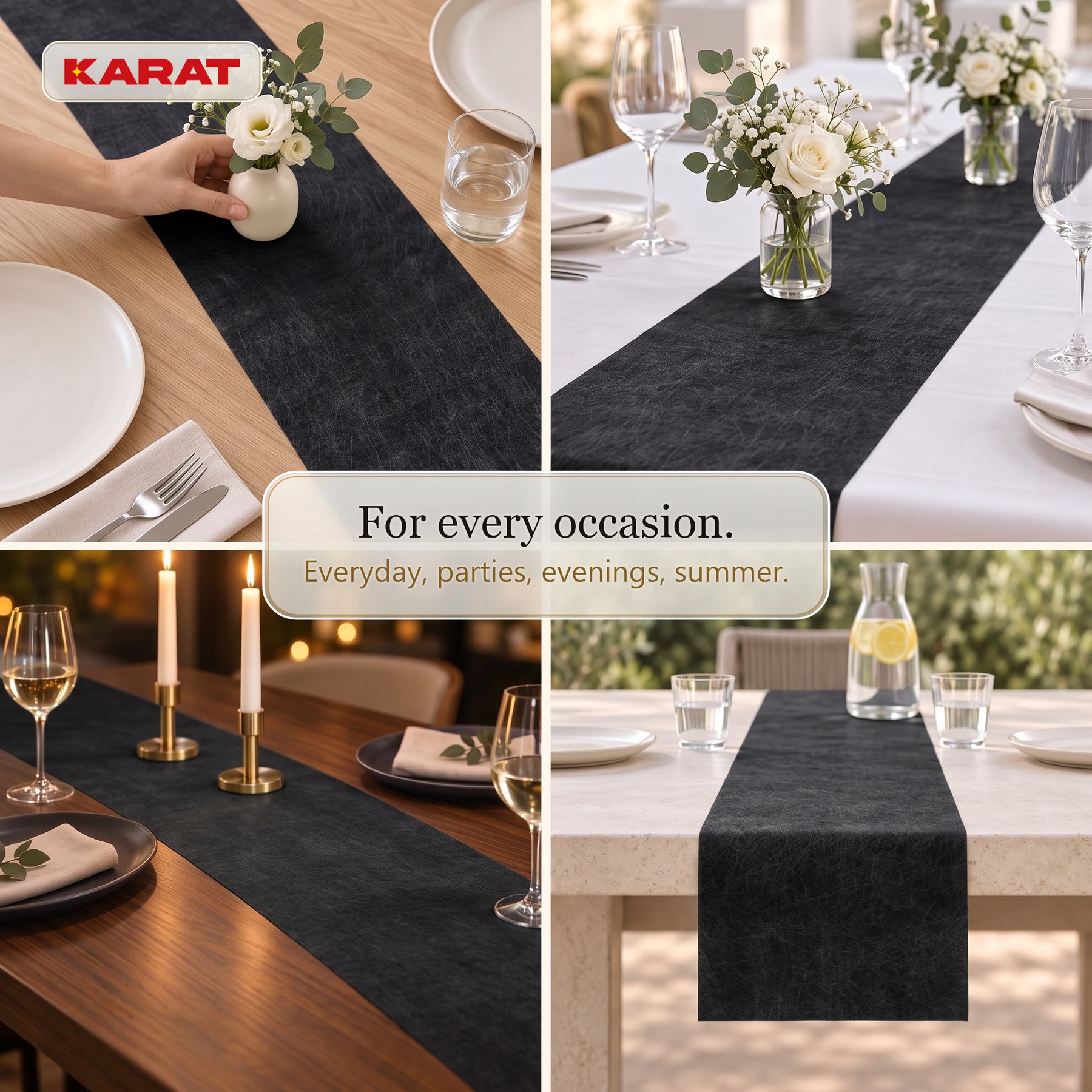 Tafelloper | Grace | Mat decoratievlies van PET-vezels | Rol van 30 cm x 25 m | 16 kleuren