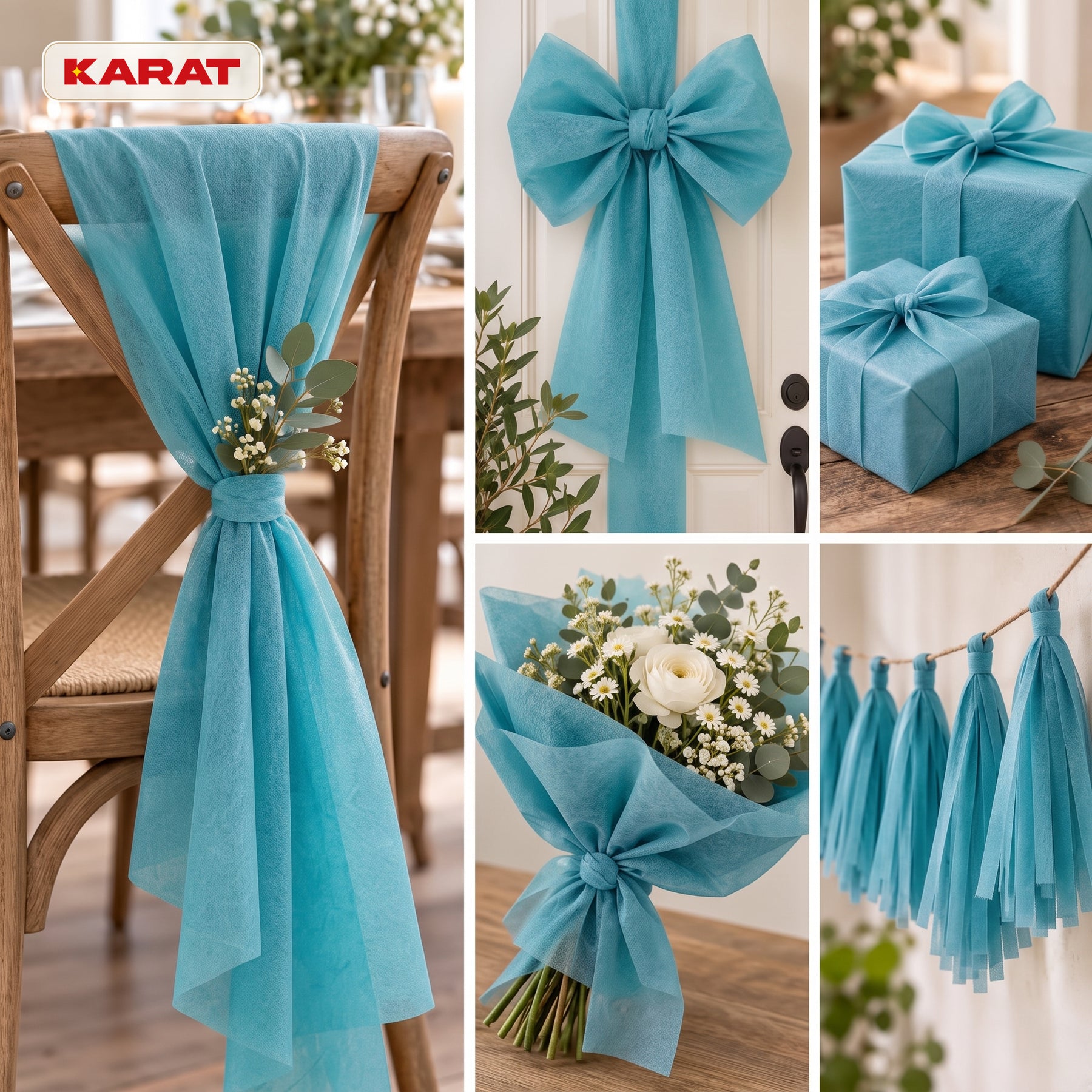 Tafelloper | Grace | Mat decoratievlies van PET-vezels | Rol van 30 cm x 25 m | 16 kleuren
