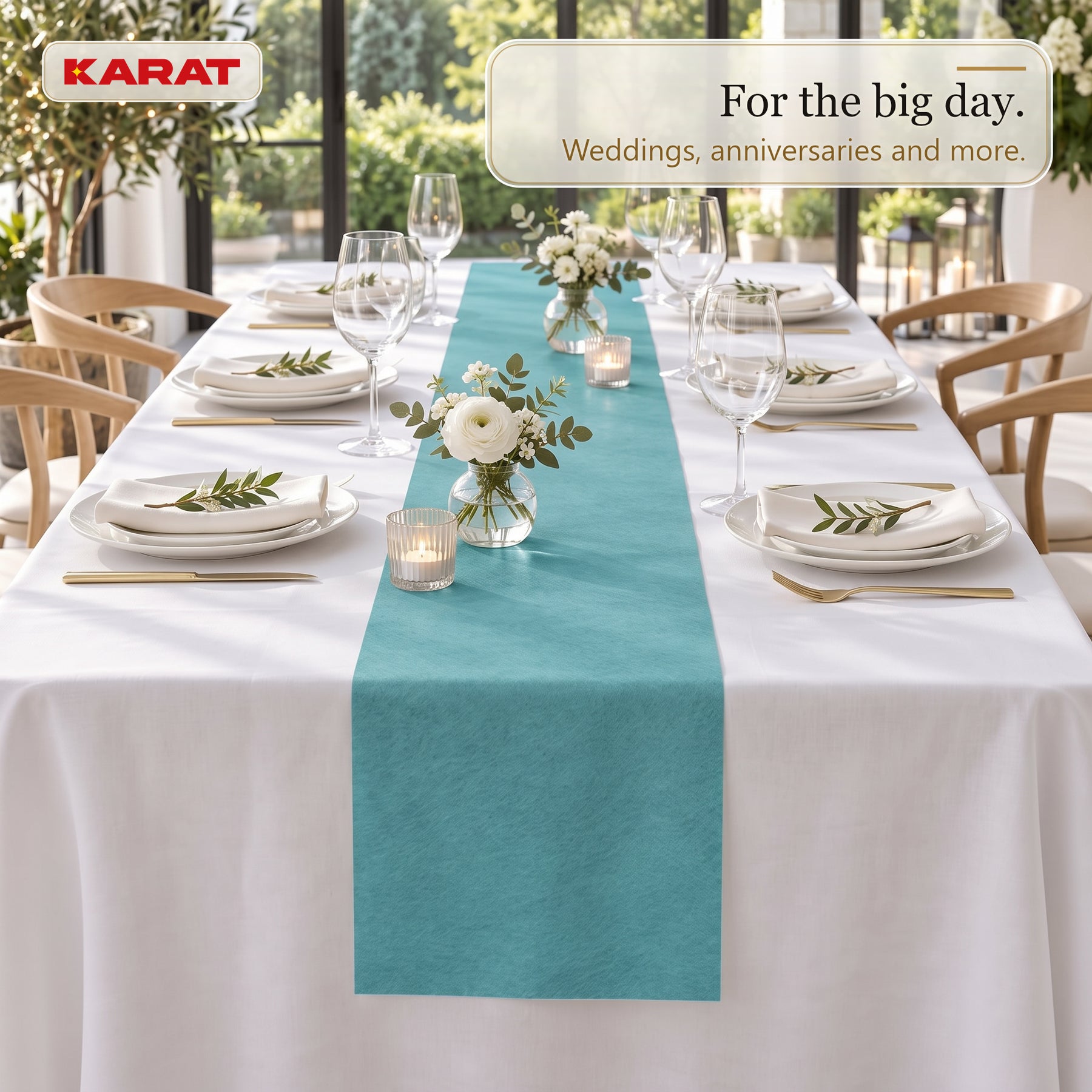 Tafelloper | Grace | Mat decoratievlies van PET-vezels | Rol van 30 cm x 25 m | 16 kleuren