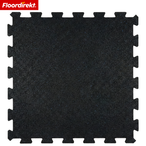 Rubberen klikmat | Robuuste vloerbeschermingsmat voor fitnessapparatuur & werkruimtes | 50 x 50 cm