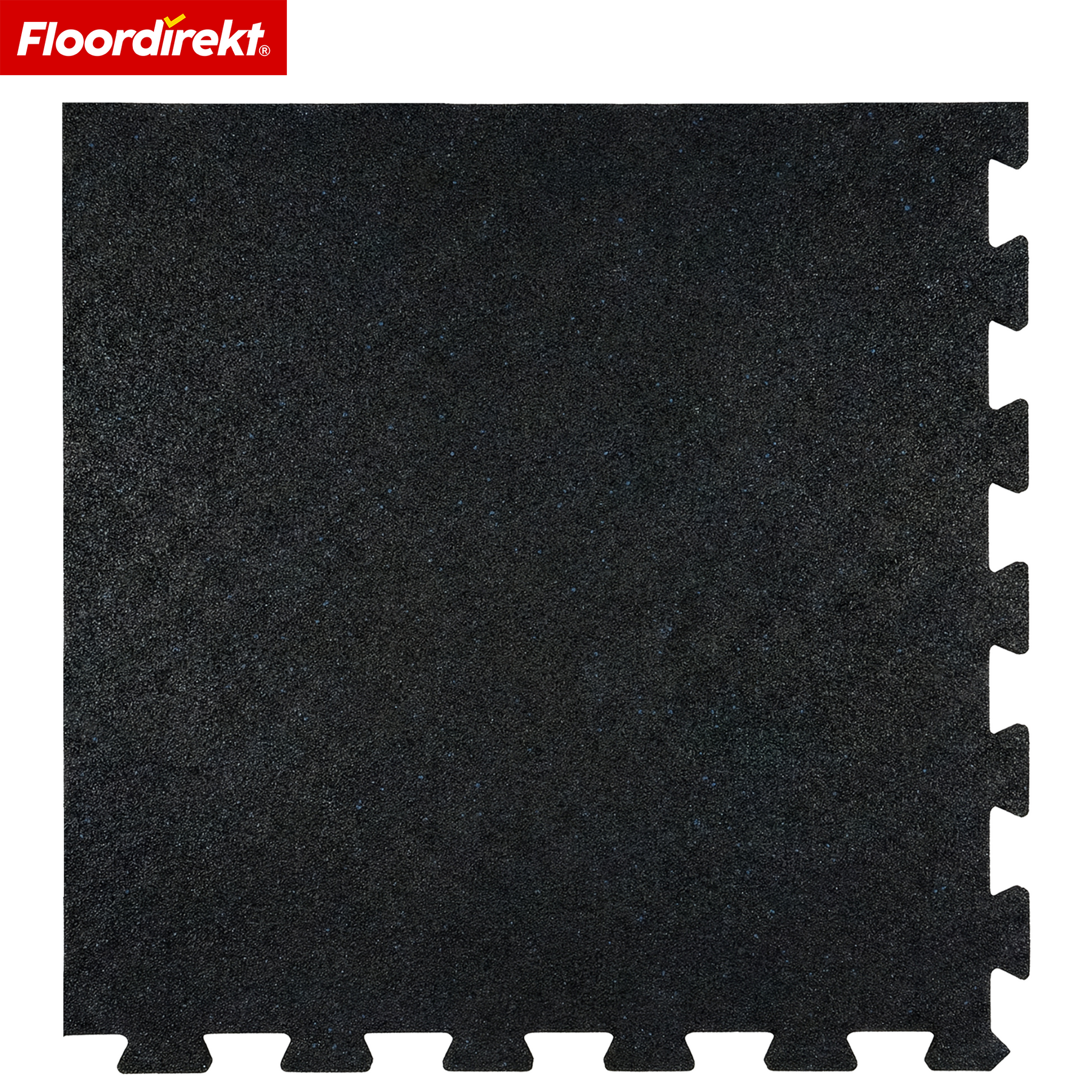 Rubberen klikmat | Robuuste vloerbeschermingsmat voor fitnessapparatuur & werkruimtes | 50 x 50 cm