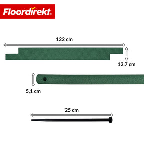 Rubberen Kantsteen | Flexibele Graskant & Perkrand van Gerecycled Rubber voor Tuin, Paden & Terras