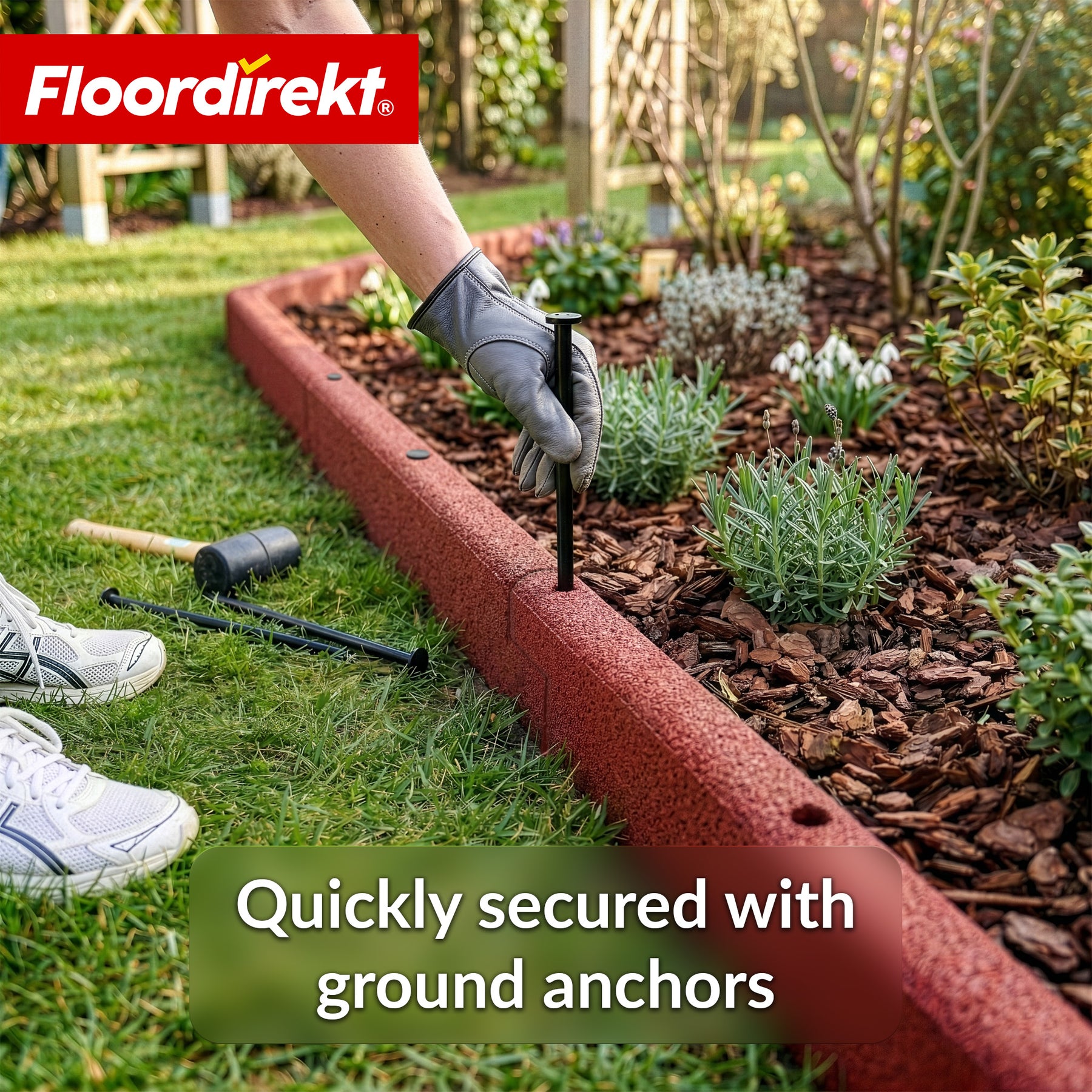 Rubberen Kantsteen | Flexibele Graskant & Perkrand van Gerecycled Rubber voor Tuin, Paden & Terras