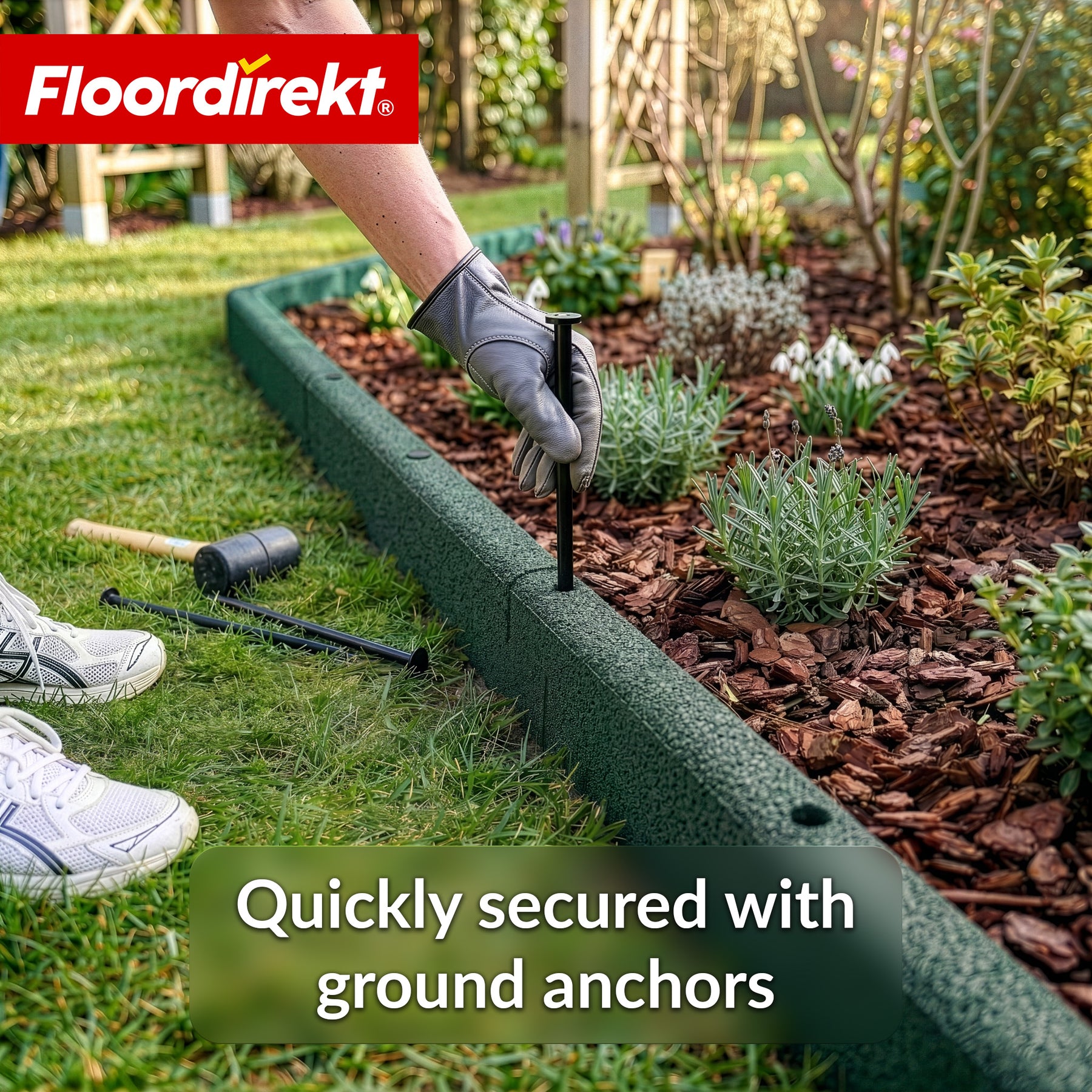 Rubberen Kantsteen | Flexibele Graskant & Perkrand van Gerecycled Rubber voor Tuin, Paden & Terras