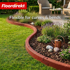Rubberen Kantsteen | Flexibele Graskant & Perkrand van Gerecycled Rubber voor Tuin, Paden & Terras