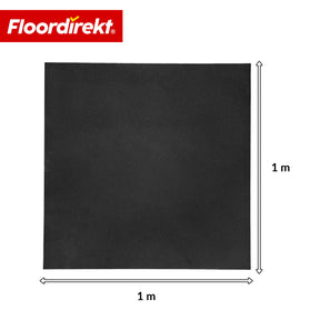 Vloerbeschermingsmat | 100 x 100 cm 10 mm | Rubbermat voor fitnessapparatuur & zware apparaten