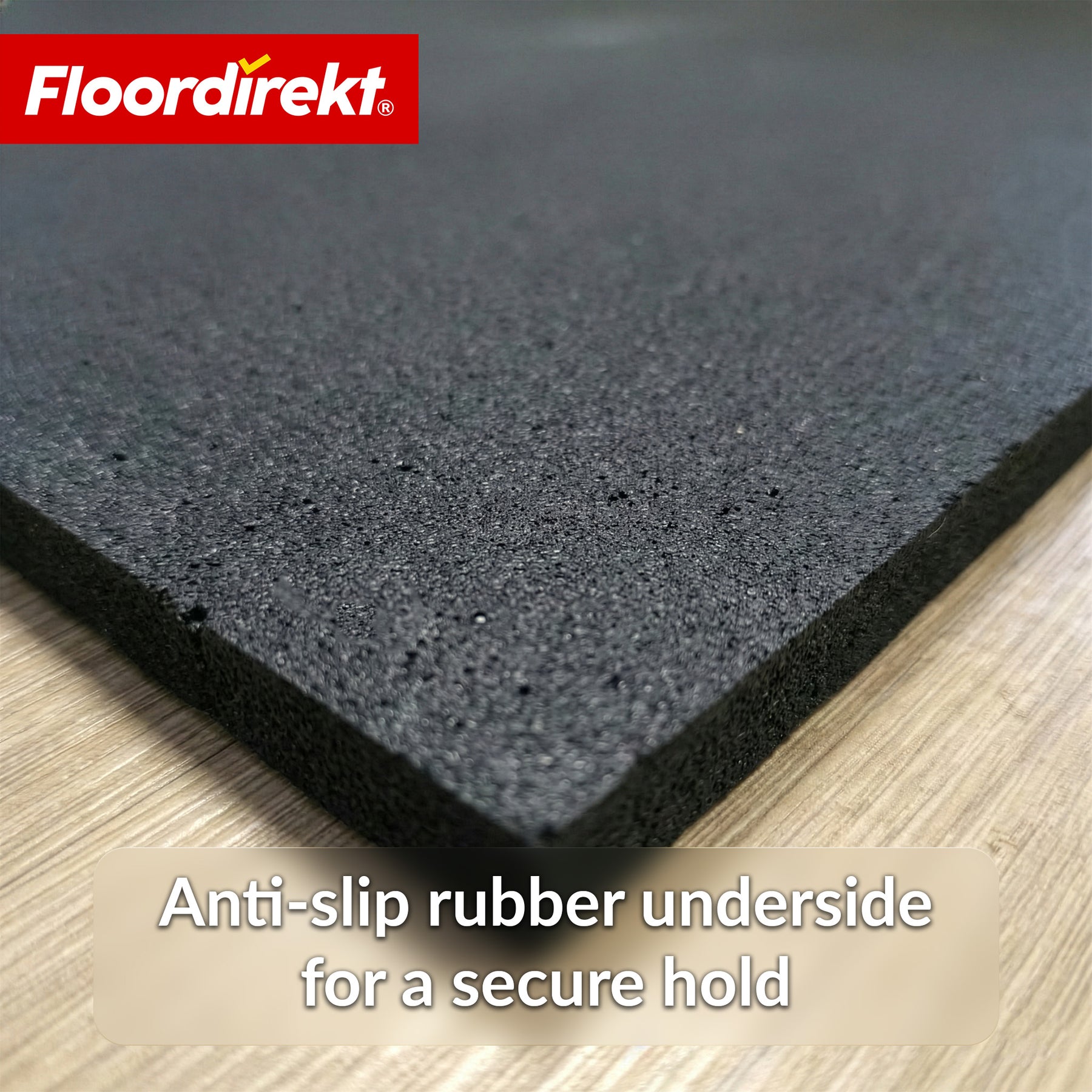 Vloerbeschermingsmat | 100 x 100 cm 10 mm | Rubbermat voor fitnessapparatuur & zware apparaten