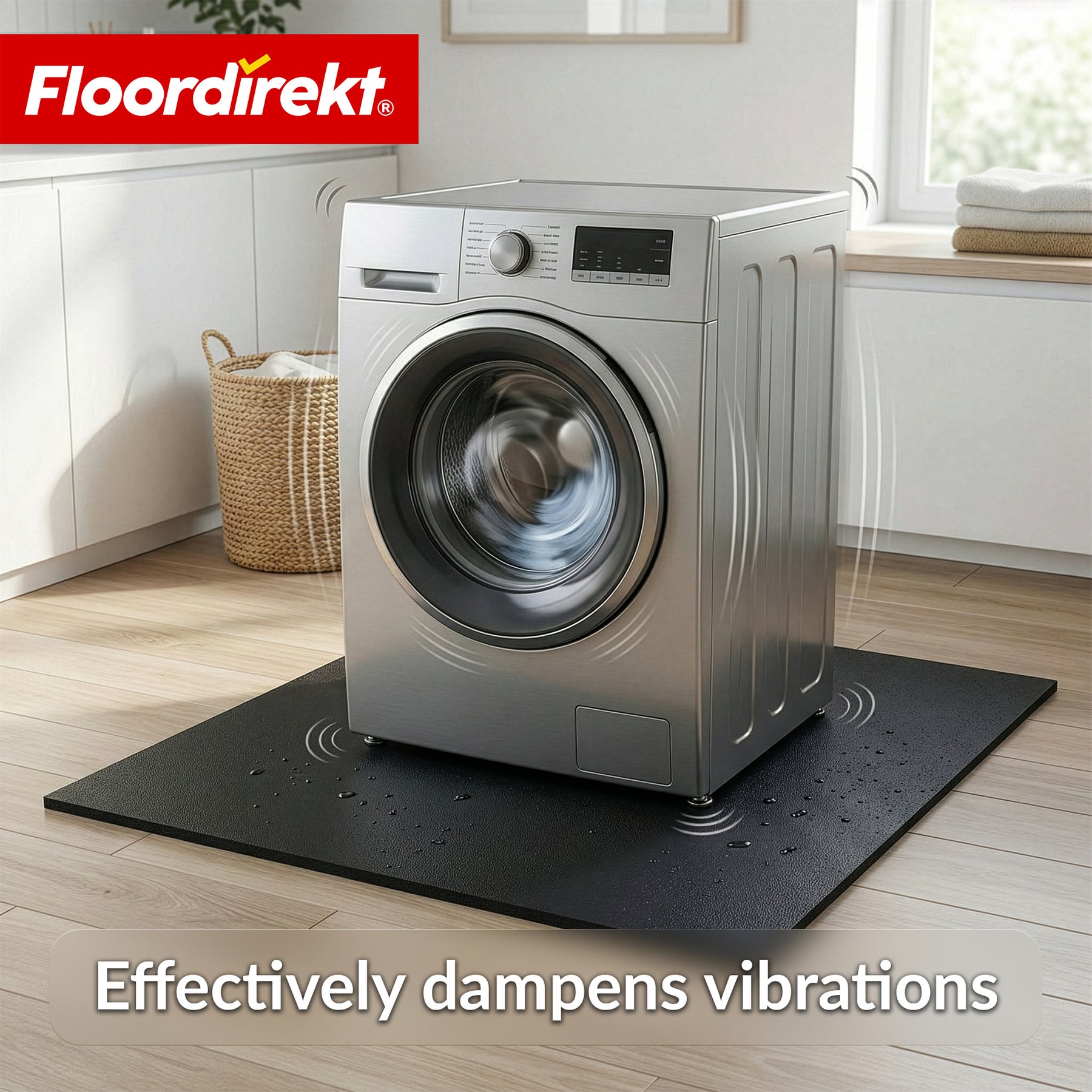 Vloerbeschermingsmat | 100 x 100 cm 10 mm | Rubbermat voor fitnessapparatuur & zware apparaten