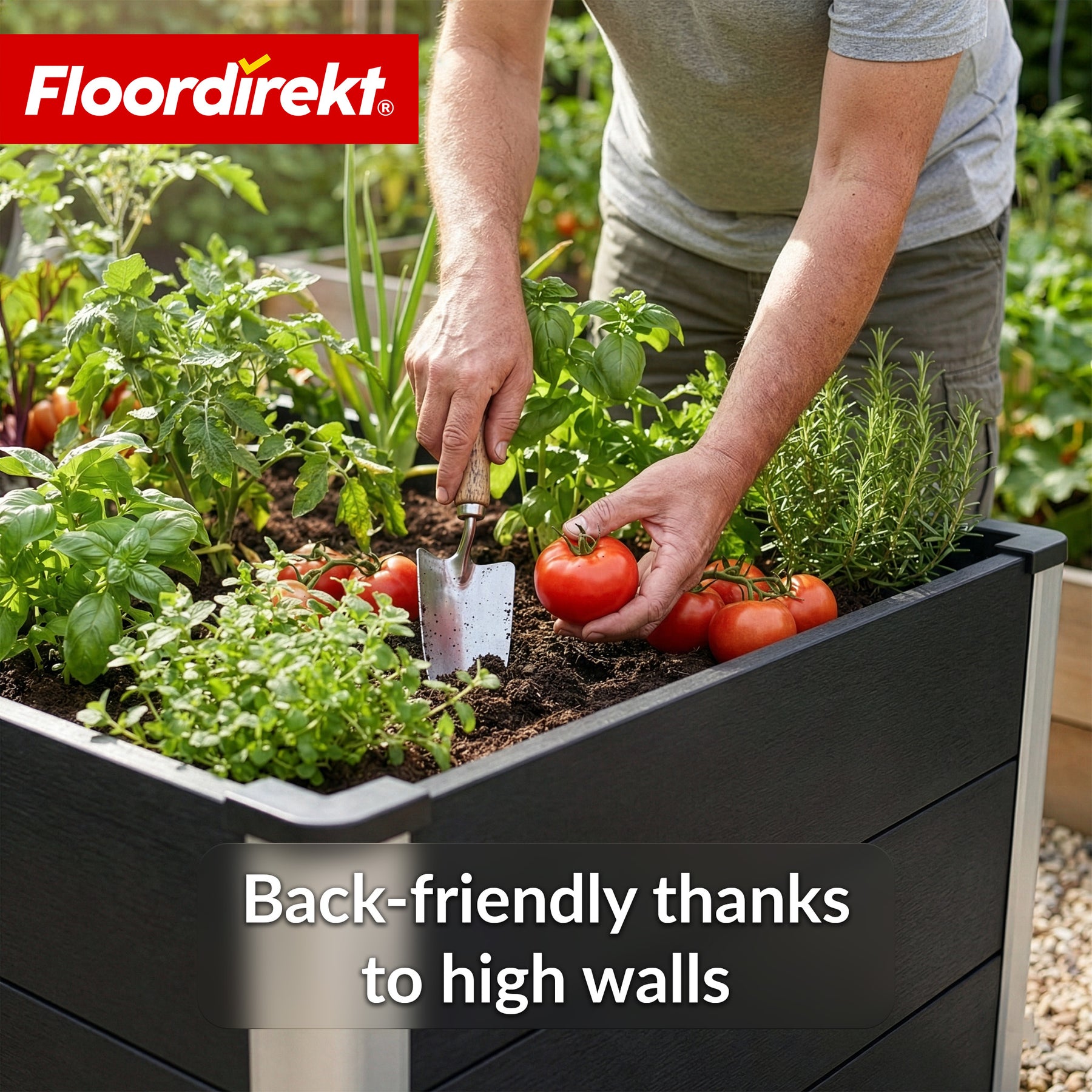 WPC-verhoogde plantenbak | Paros | Antraciet | Weerbestendig & duurzaam | Voor tuin & terras | Verschillende maten