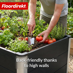 WPC-verhoogde plantenbak | Paros | Antraciet | Weerbestendig & duurzaam | Voor tuin & terras | Verschillende maten